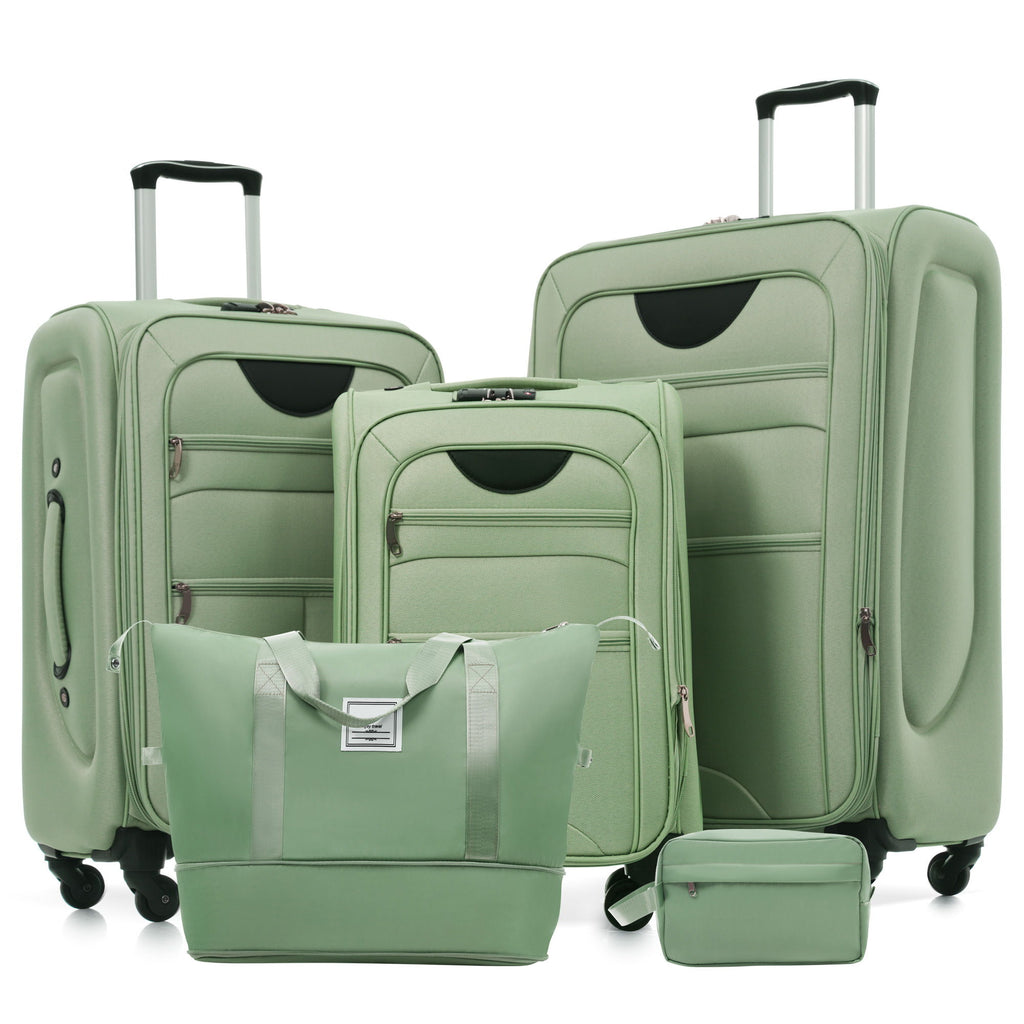 Softside Luggage Expandable Set With Duffel Bag Upright Spinner