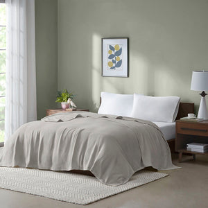 Freshspun Basketweave - Twin Blanket - Gray