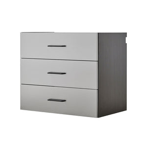 Astro Series - Wall Mounted Base, Drawer Storage Cabinet With Soft Closing Features - Metallic Gray