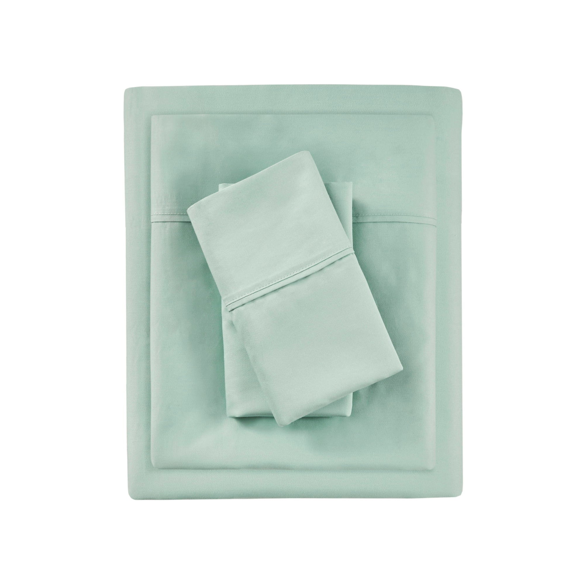 1000 Thread Count - HeiQ Smart Temperature Cotton Blend 4-Piece Sheet Set - Seafoam