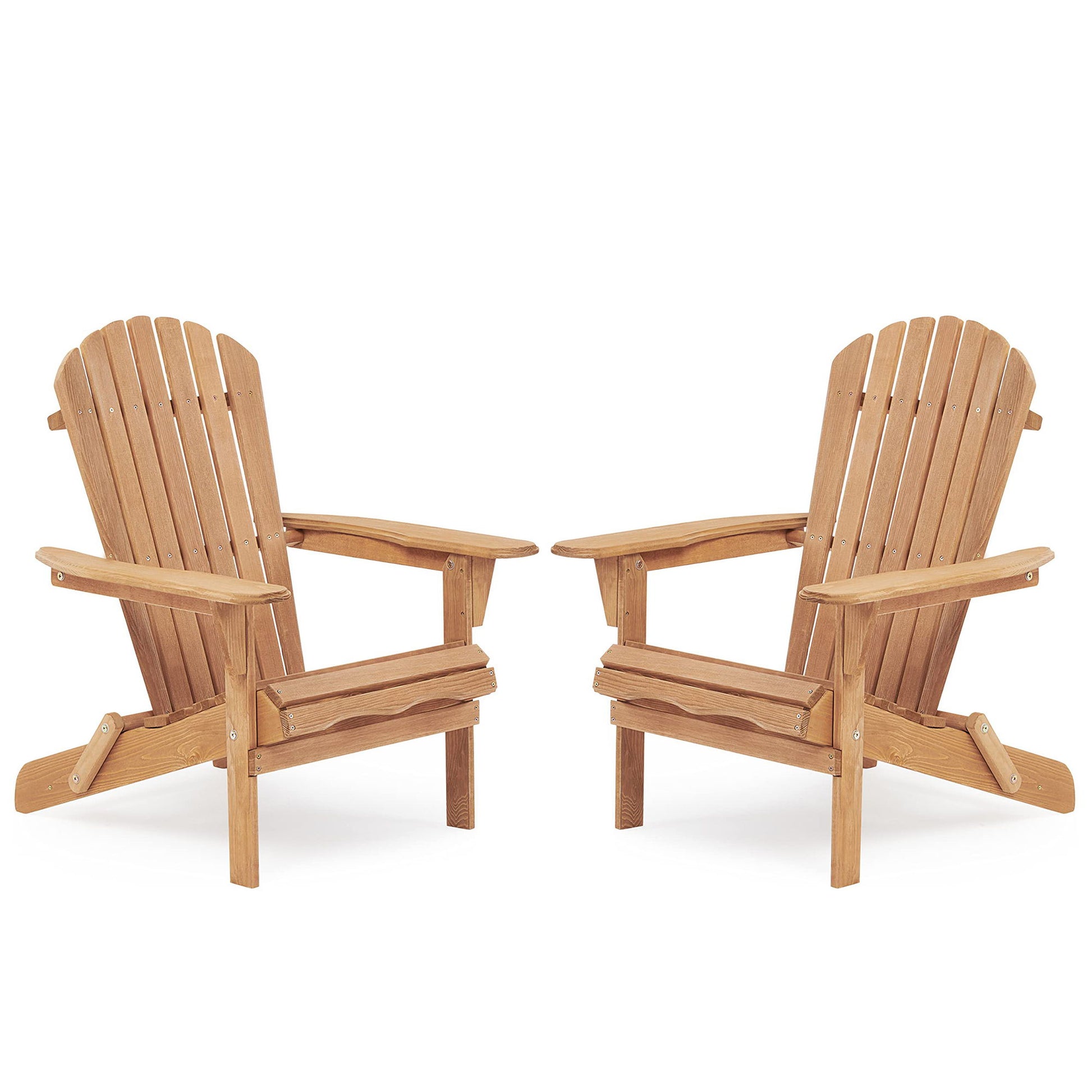 Lounge Patio Chair For Garden Outdoor Wooden Folding Adirondack Chair (Set of 2) Solid Cedar Wood Lounge Patio Chair For Garden
