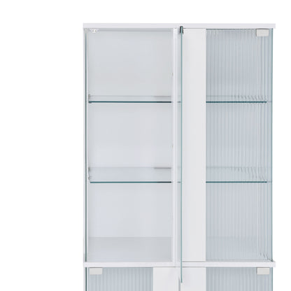 Chandra - Cabinet With LED - Glossy White