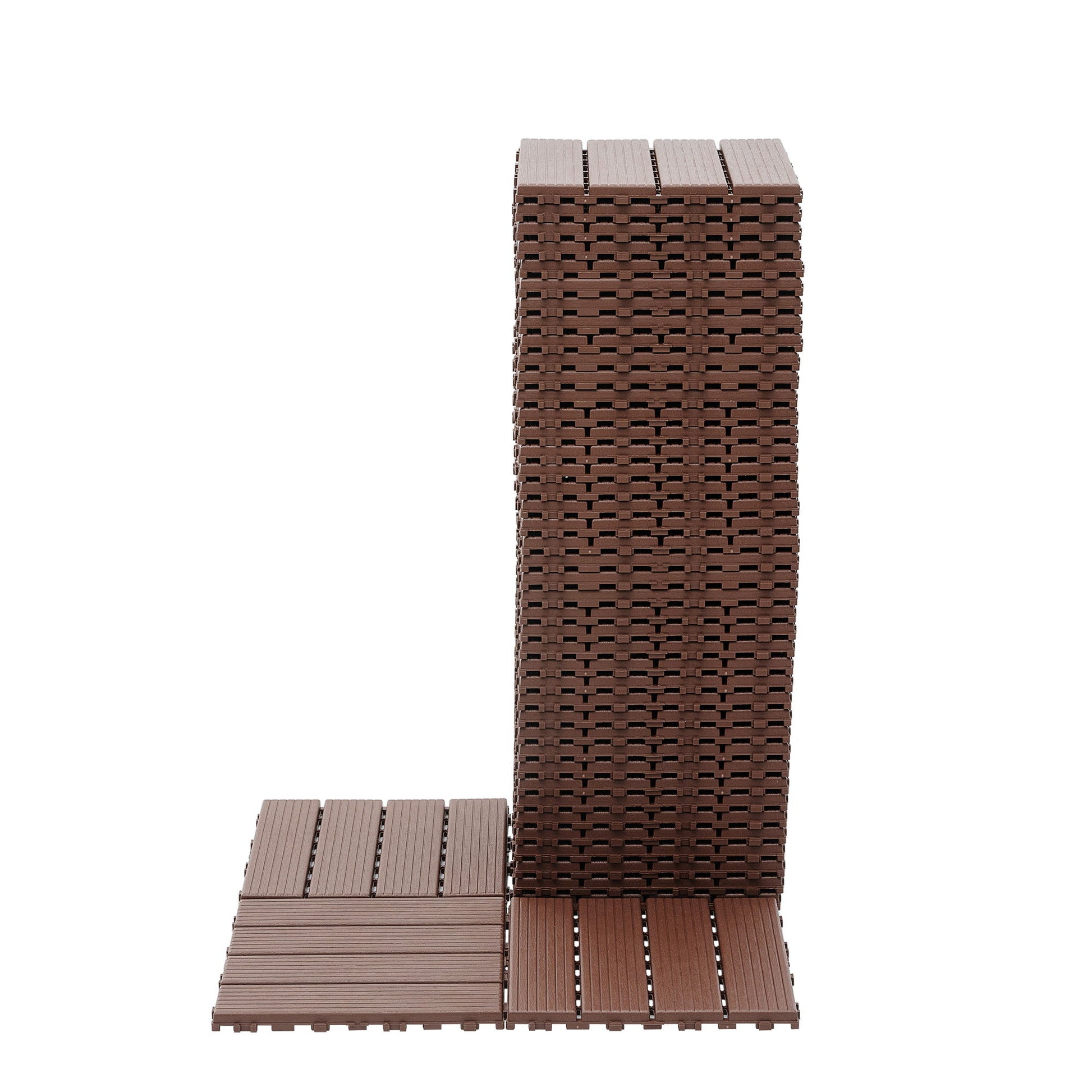 Interlocking Plastic Deck Tiles, Waterproof Outdoor / Indoor Patio Flooring