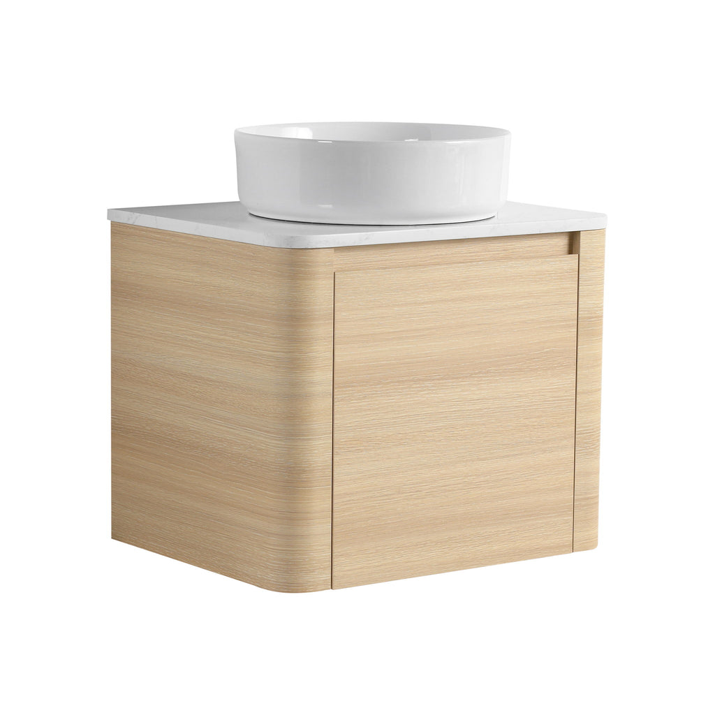 Mounted Bathroom Vanity With Art Sink & 2 Soft Close Doors