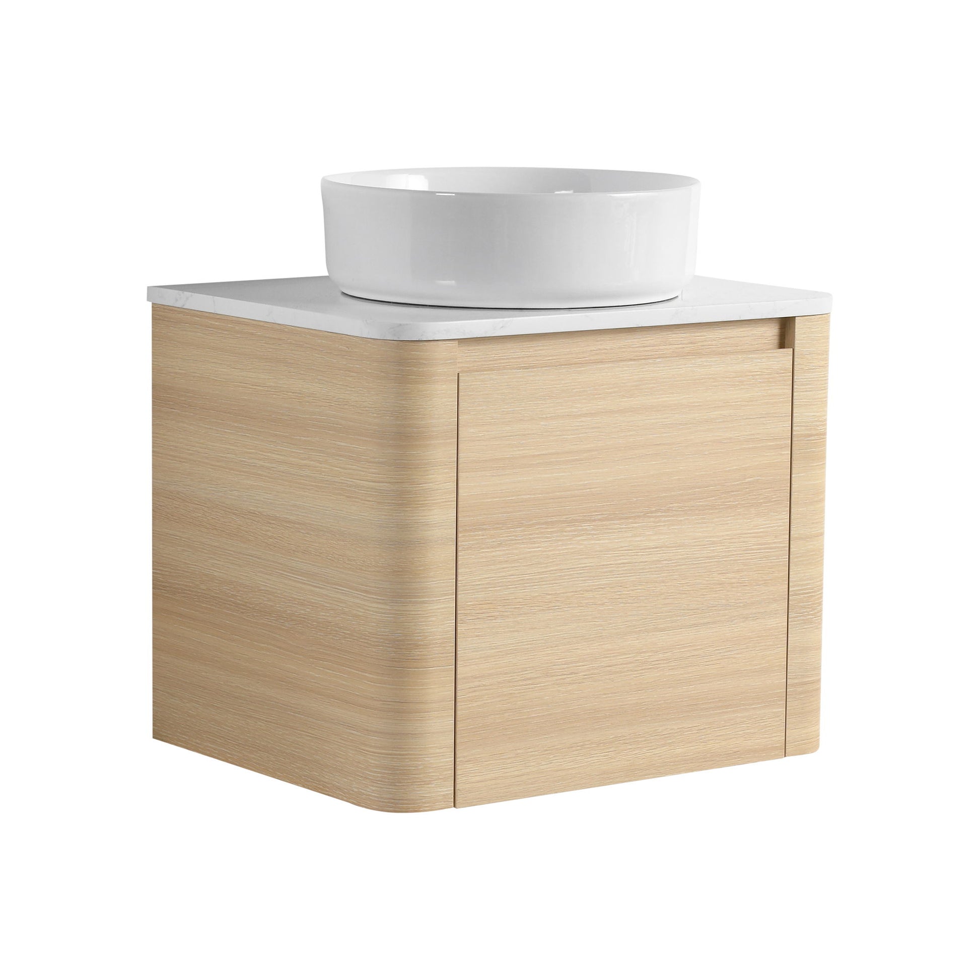 Mounted Bathroom Vanity With Art Sink & 2 Soft Close Doors