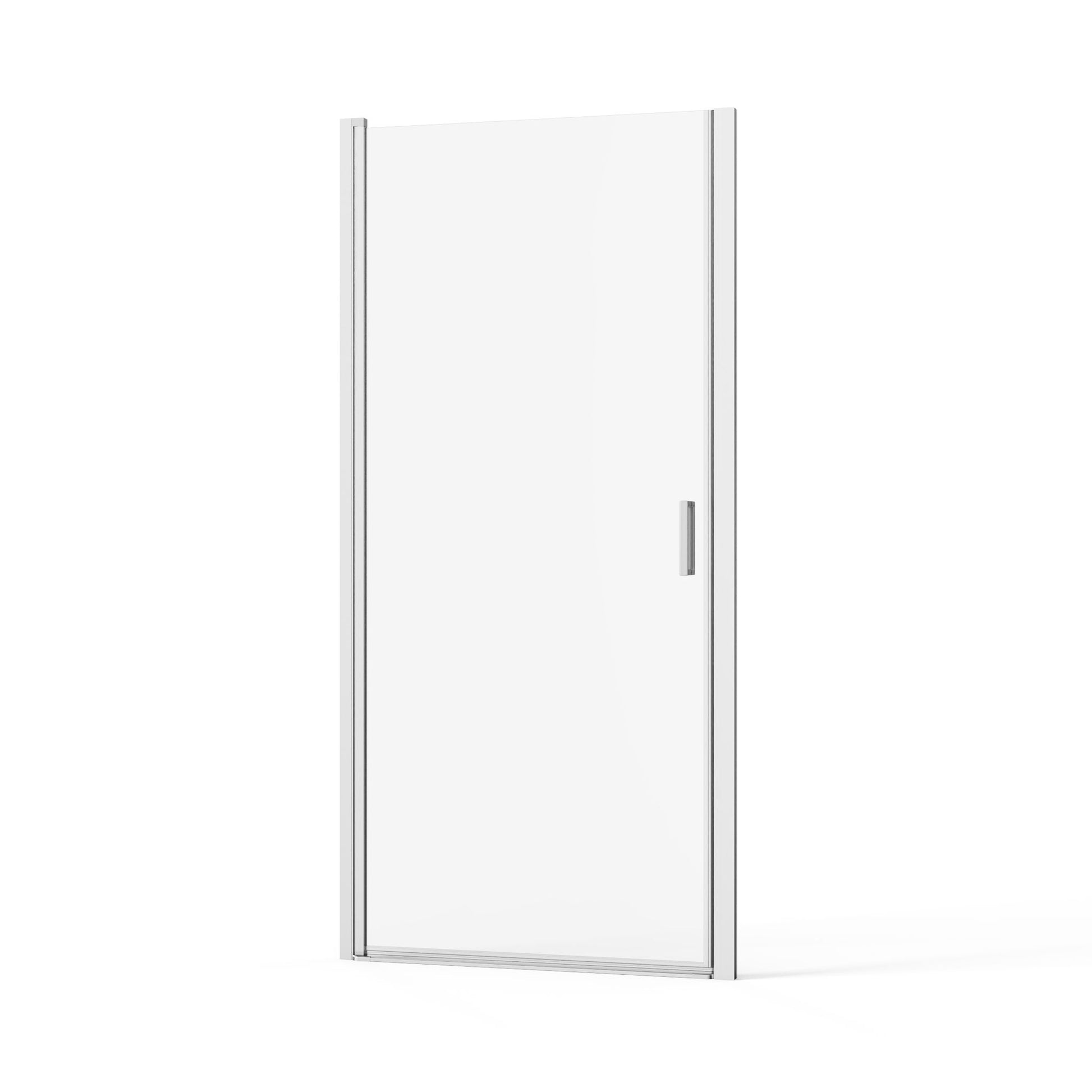Pivot Shower Door, Tempered Glass, Semi Frameless