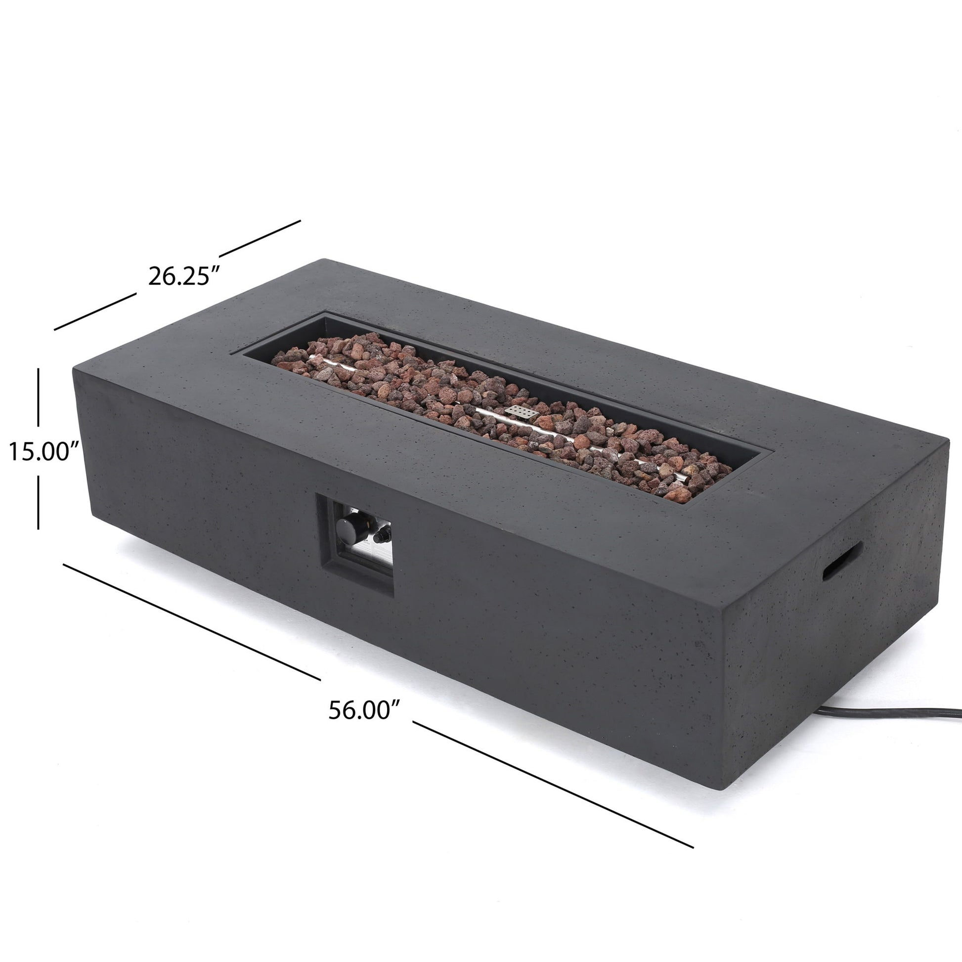 Modern Rectangle Fire Table 50, 000 Btu