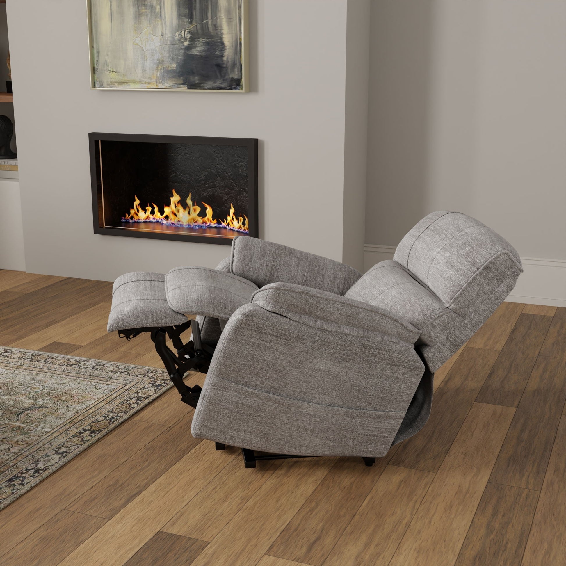 Lucie - Fabric Power Lift Chair - Gray