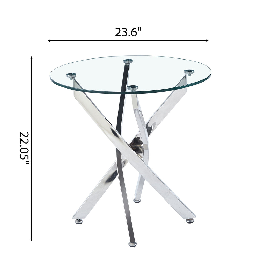 Round Table With Angular Slanted Legs