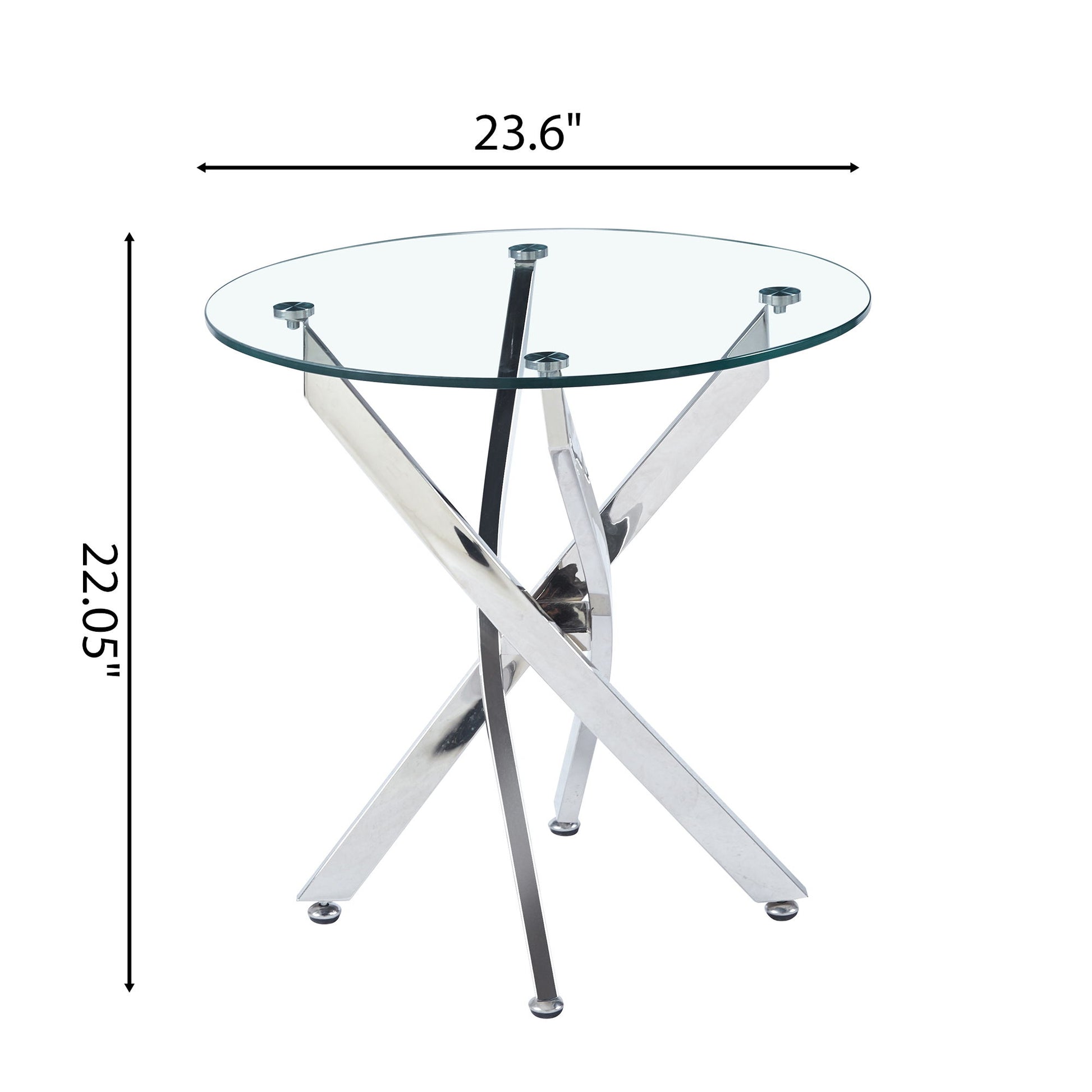 Round Table With Angular Slanted Legs