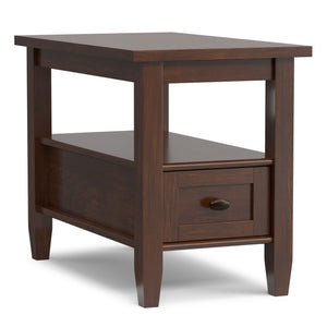 Warm Shaker - Narrow Side Table - Brown