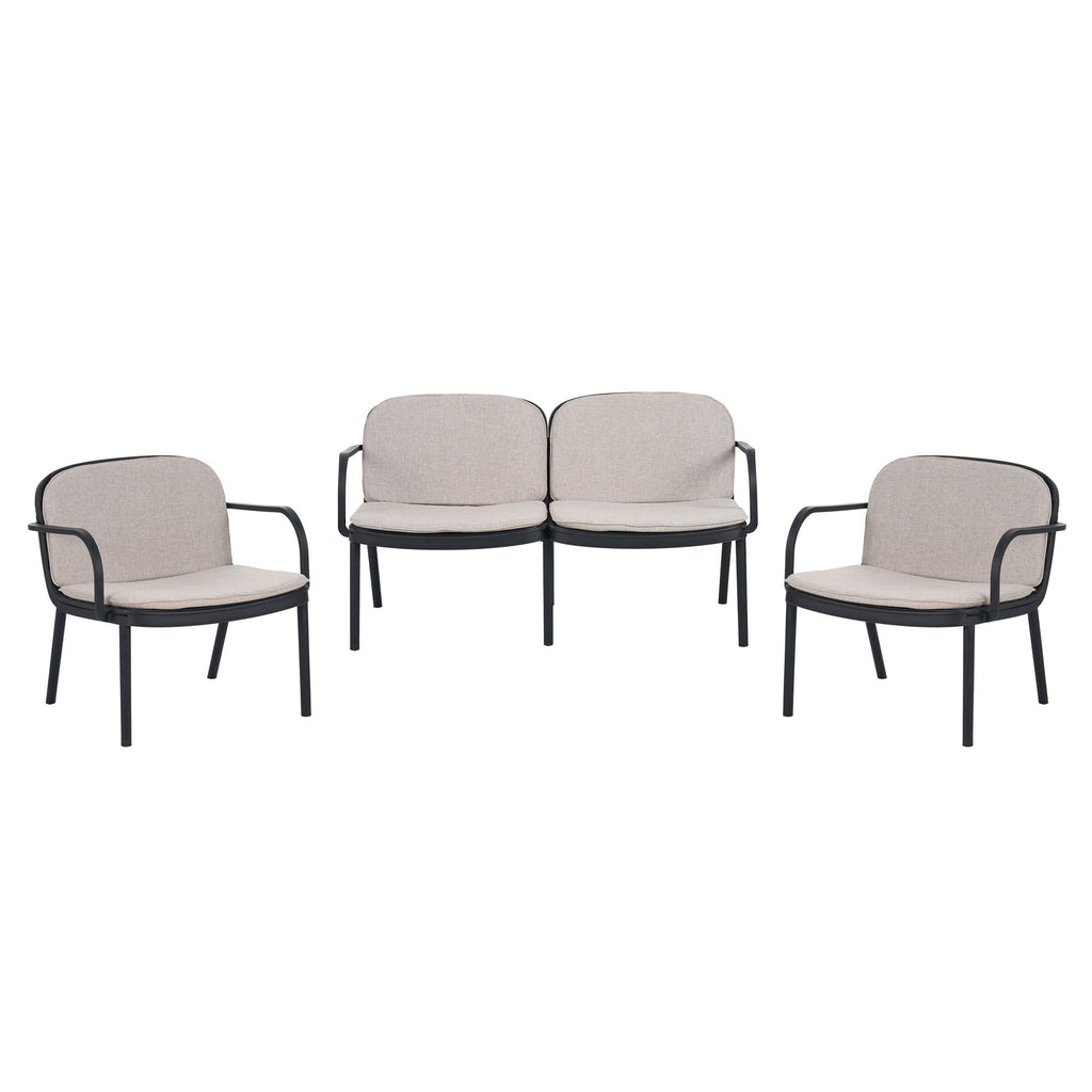 Luna - Outdoor Patio 3 Pieces Chat Set