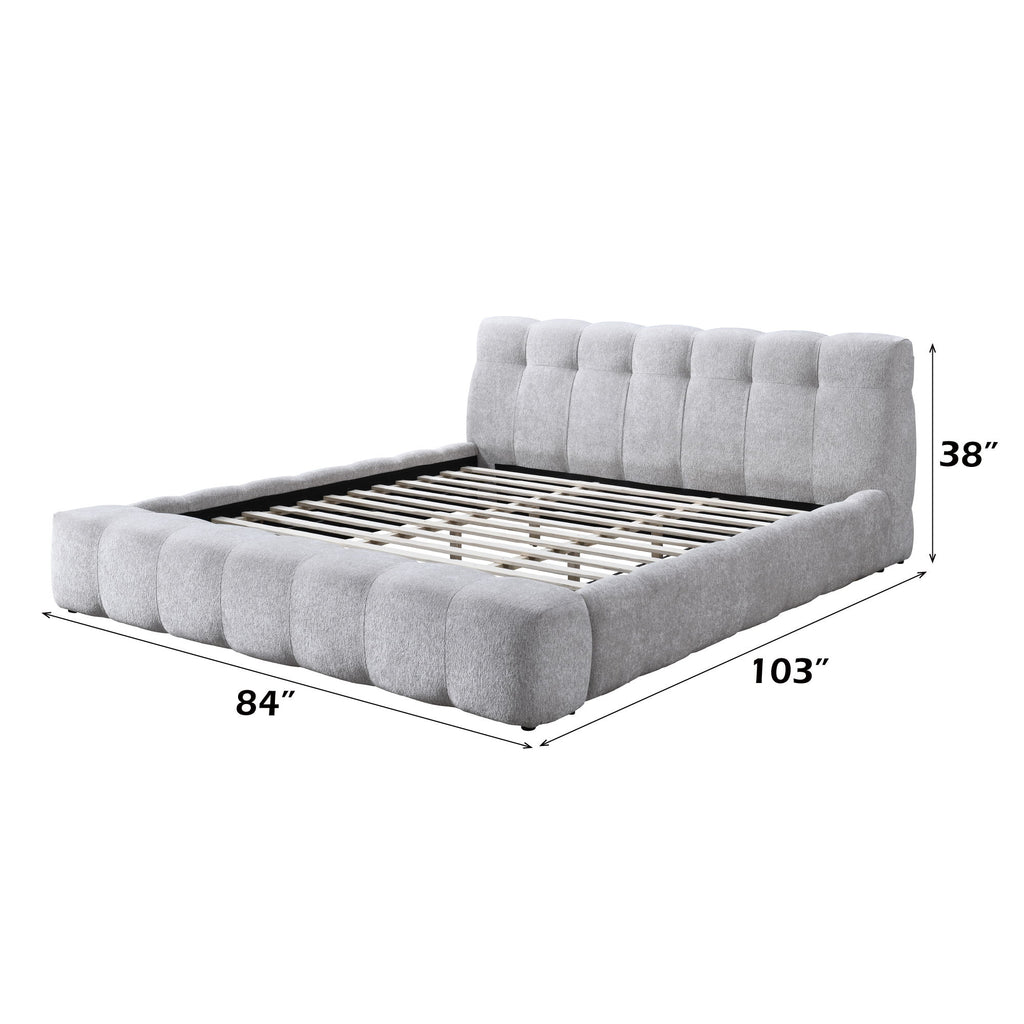 Hannah - Eastern King Bed - Gray