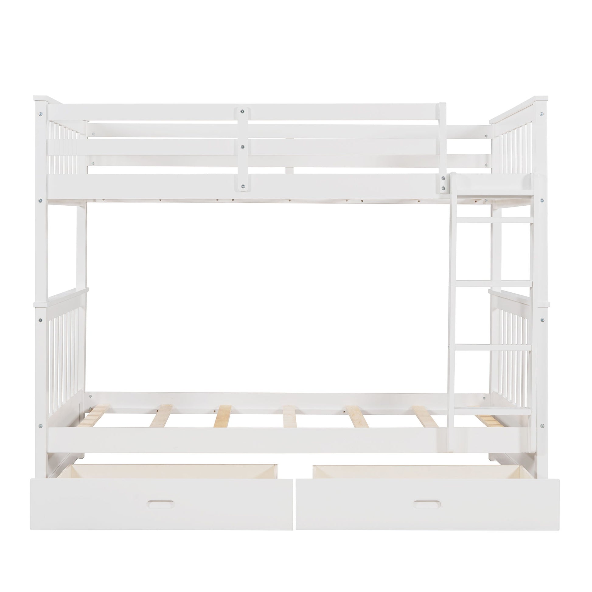 Bunk Bed With Ladders And 2 Storage Drawers