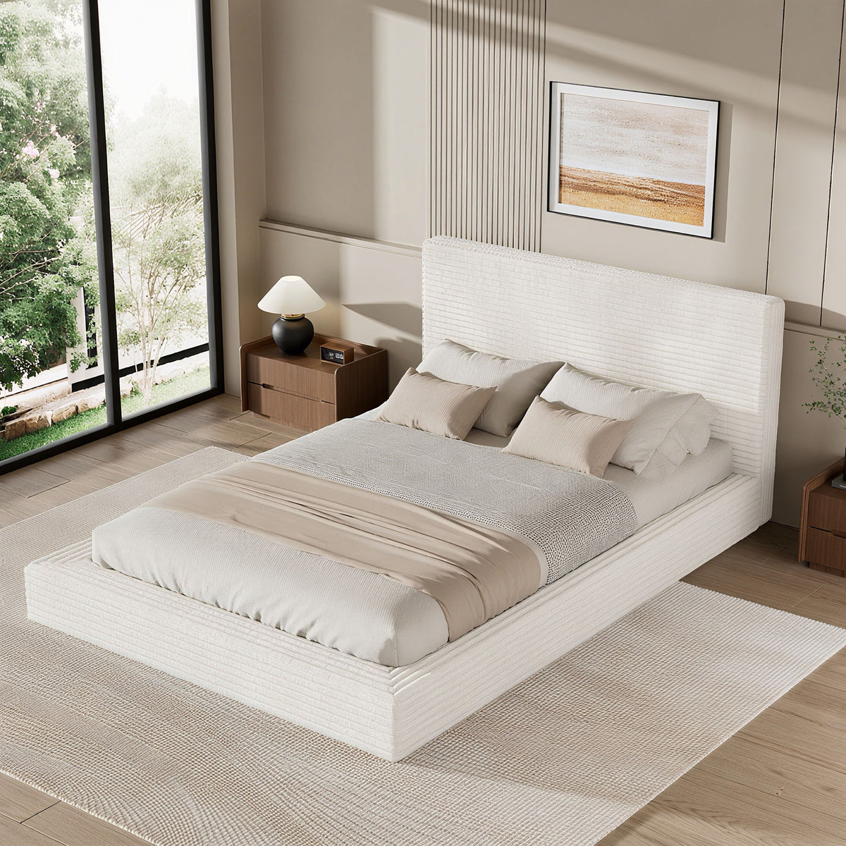 Airframe - Upholstered Bed Frame, Cloud Soft Headboard