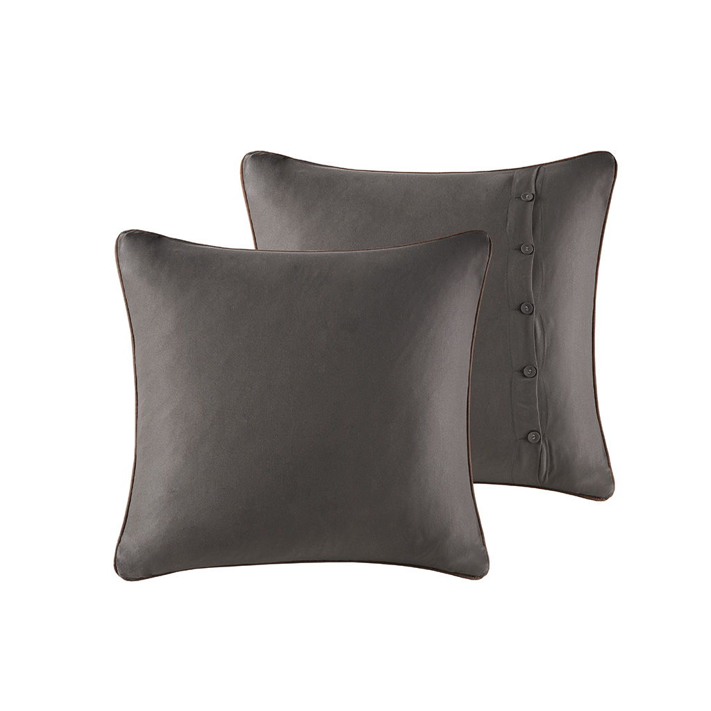 Bitter Creek - King Oversized Comforter Set - Gray / Brown