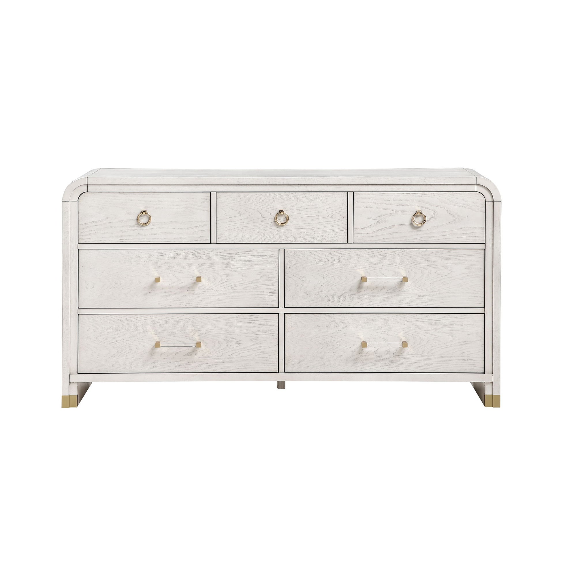 Malco - Dresser With Gold Detailing - Oak
