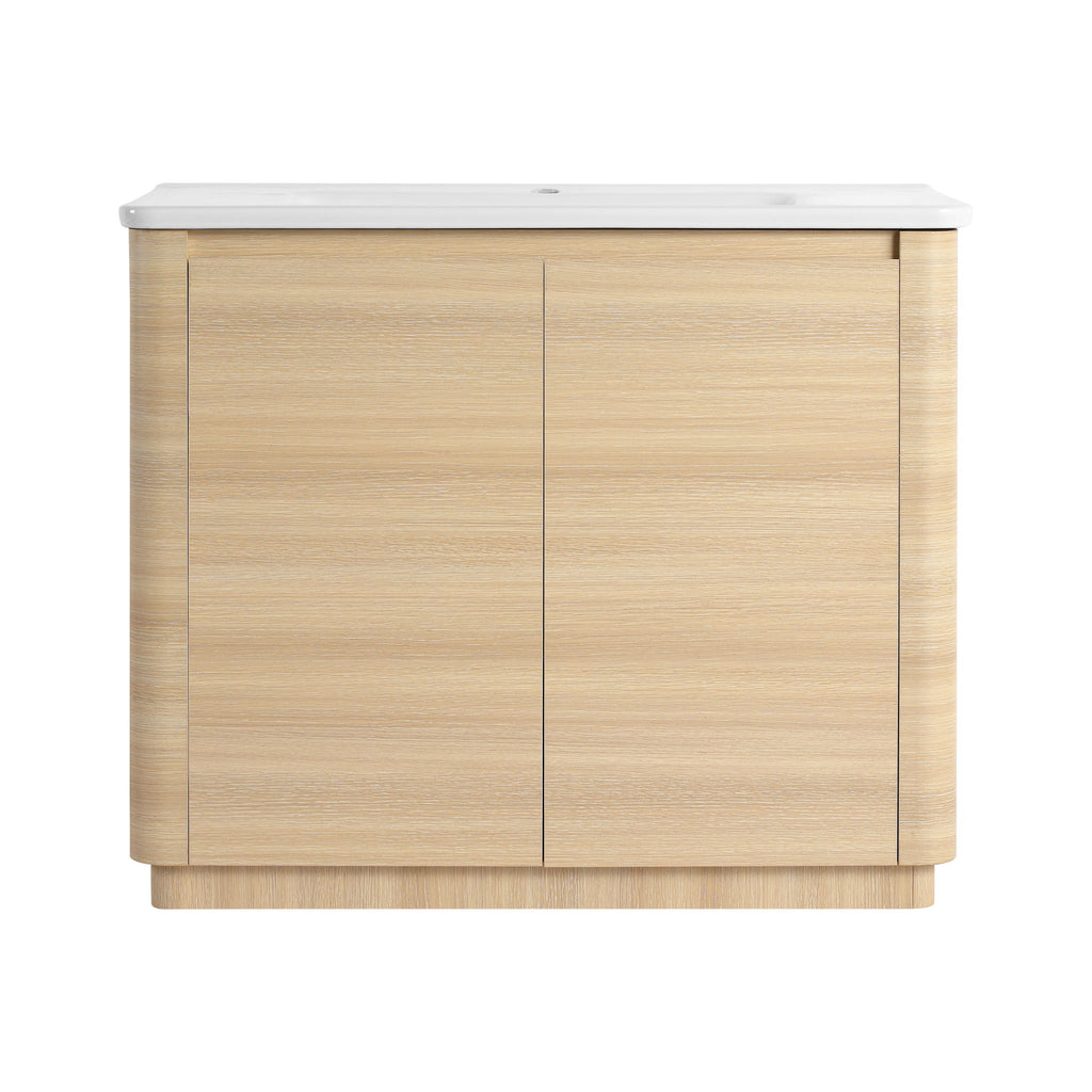 Freestanding Bathroom Vanity With Sink & 2 Soft Close Doors
