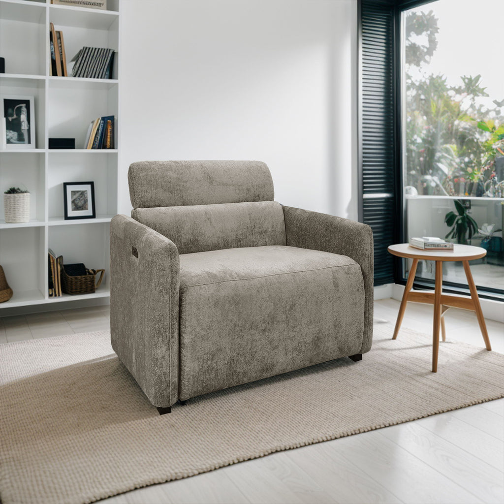 Ava - Power Modern Recliner - Beige