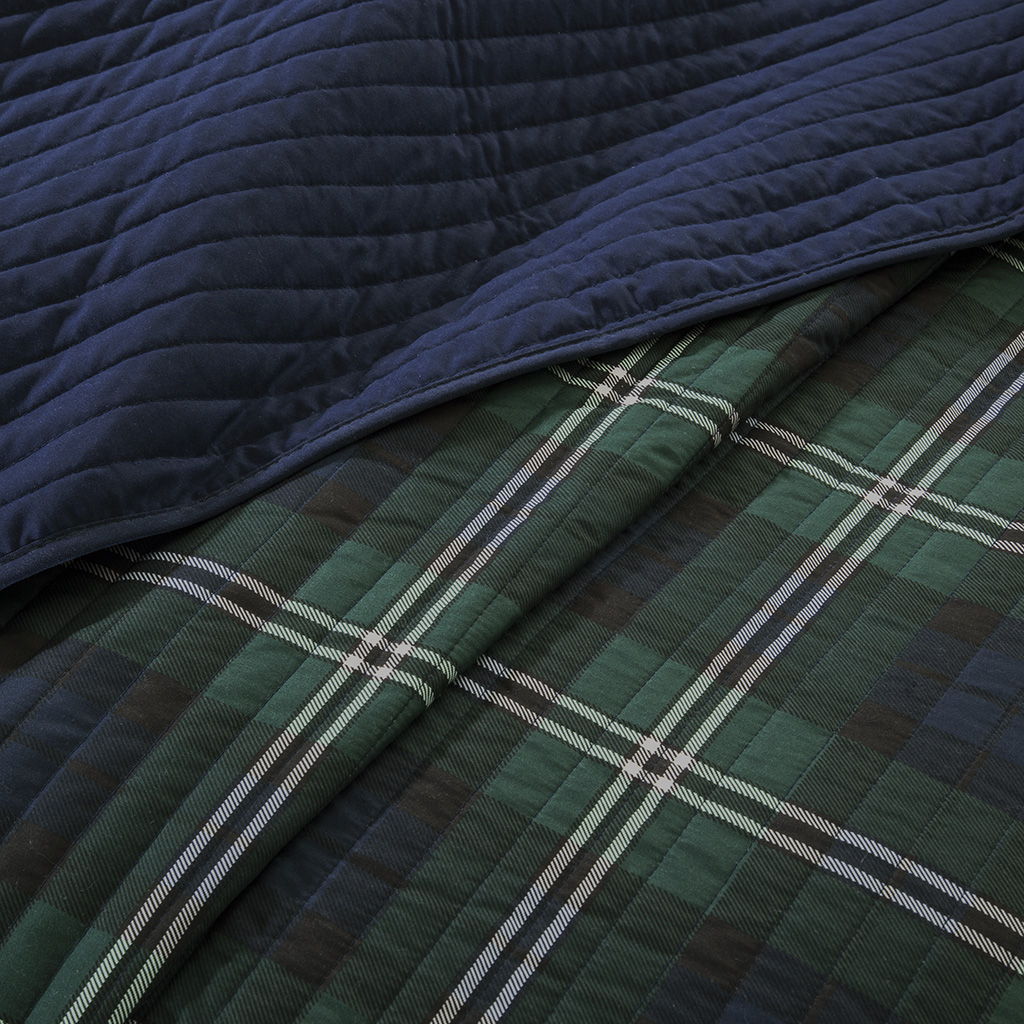 Brody - Reversible Coverlet Set - Blue