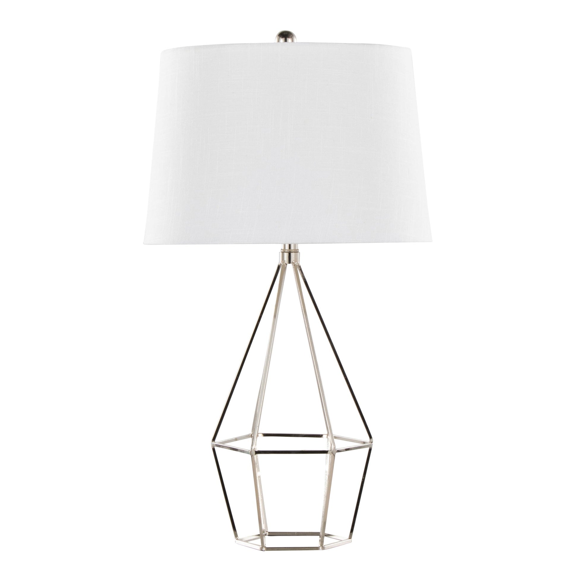 Diana - Contemporary Table Lamp (Set of 2) - Polished Nickel / Black Satin