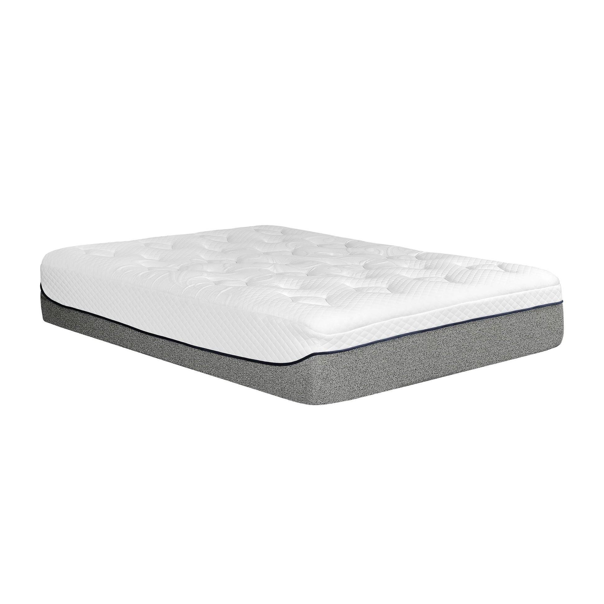Ultra Plush 13" Gel Memory Foam Mattress For King Size Bed With Double Layered Jacquard Cover - Gray / White