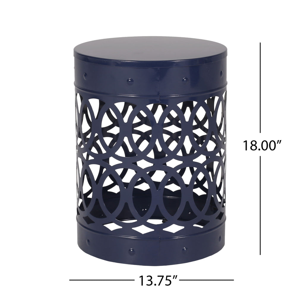 Outdoor Metal Large End Table, Modern Design