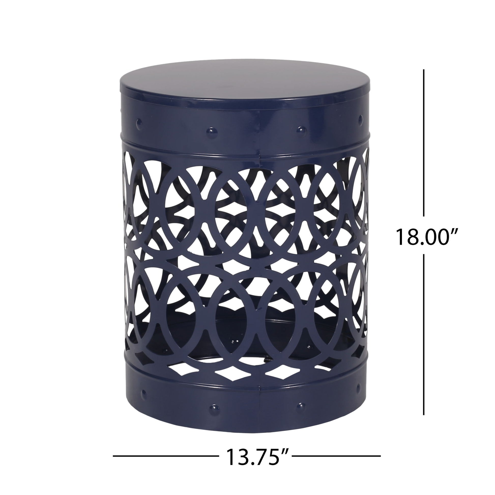 Outdoor Metal Large End Table, Modern Design