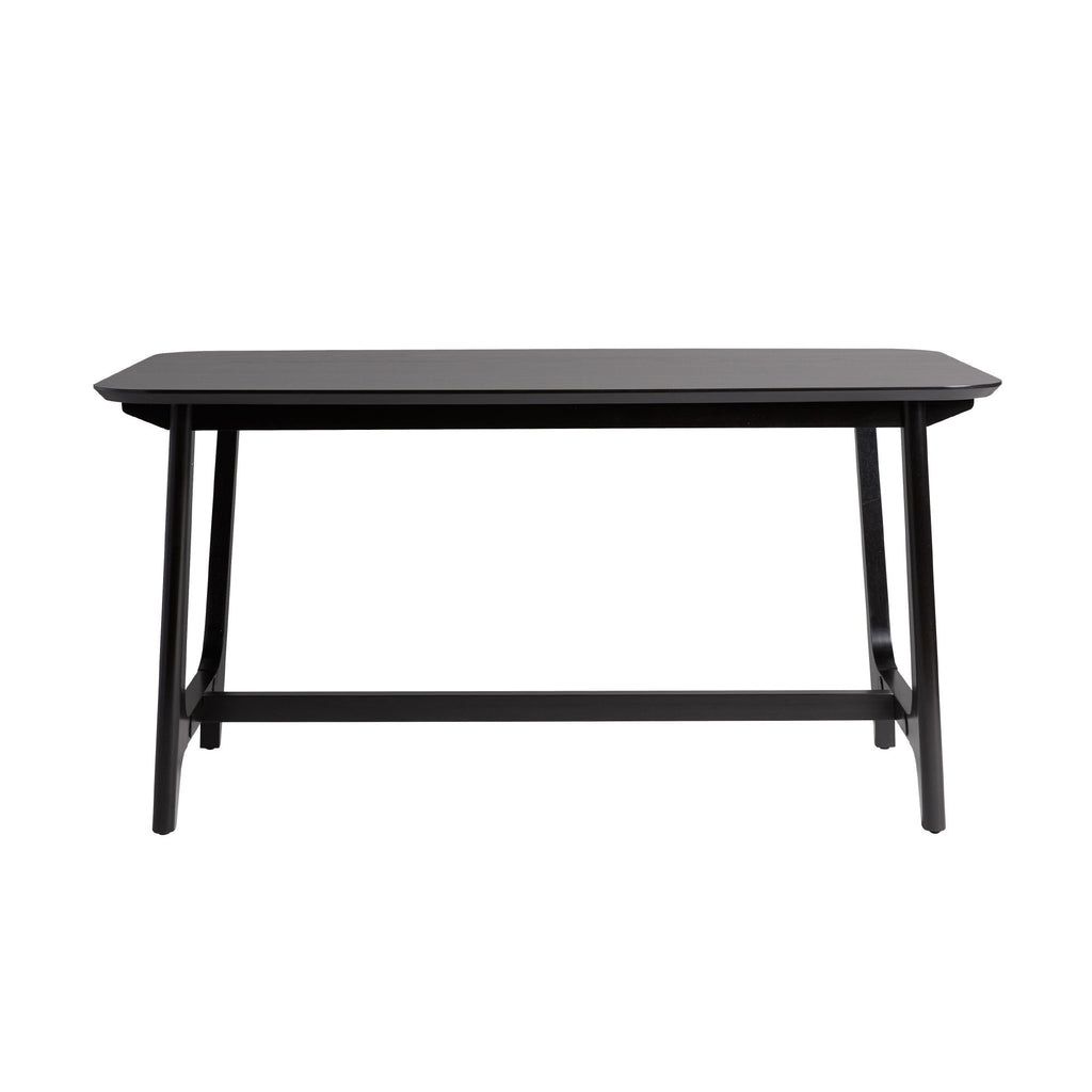Lunara - Dining Table With Trestle Base - Black Ash