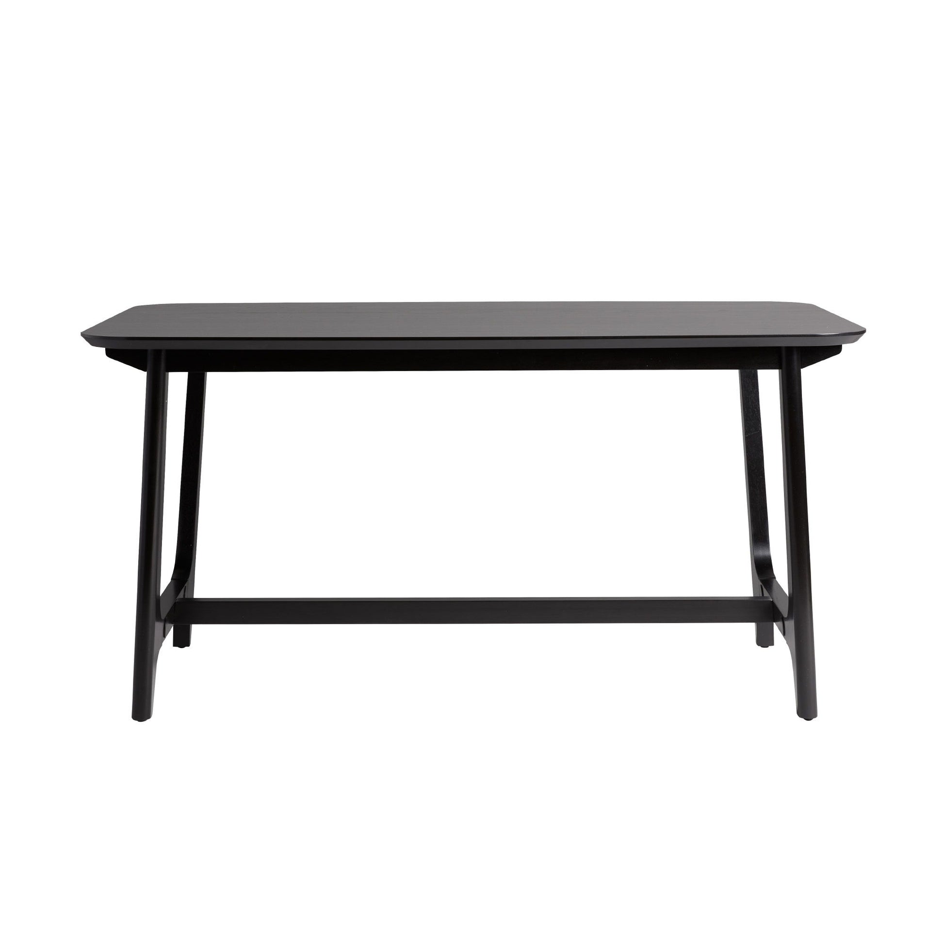 Lunara - Dining Table With Trestle Base - Black Ash