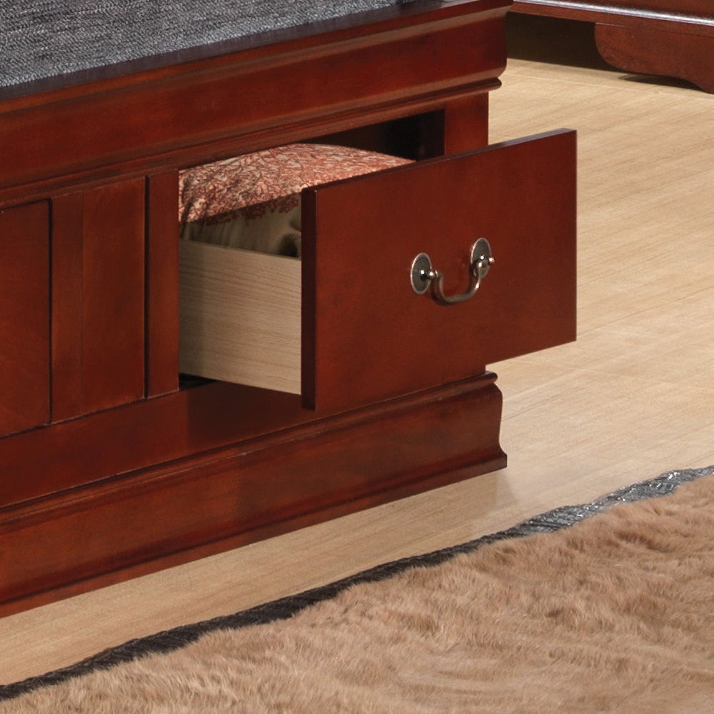 Traditional Style Bookcase Storage Bed