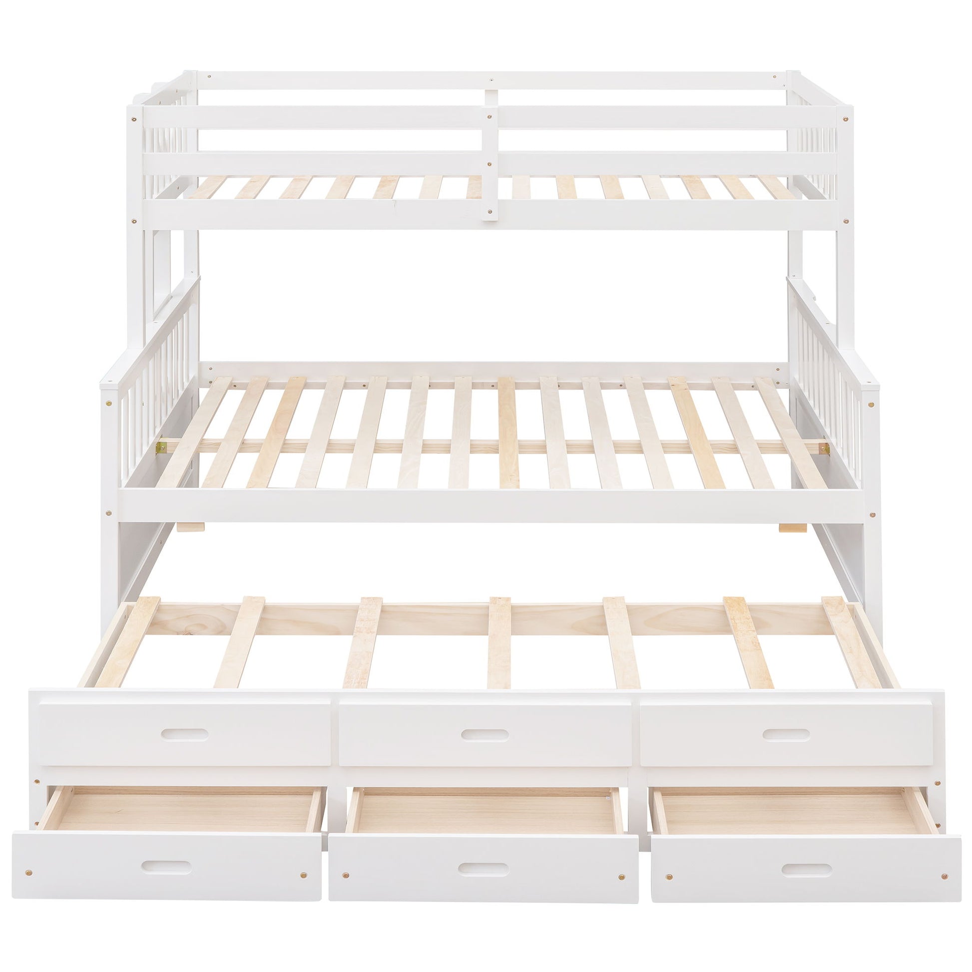 Bunk Bed With Twin Size Trundle And Drawers