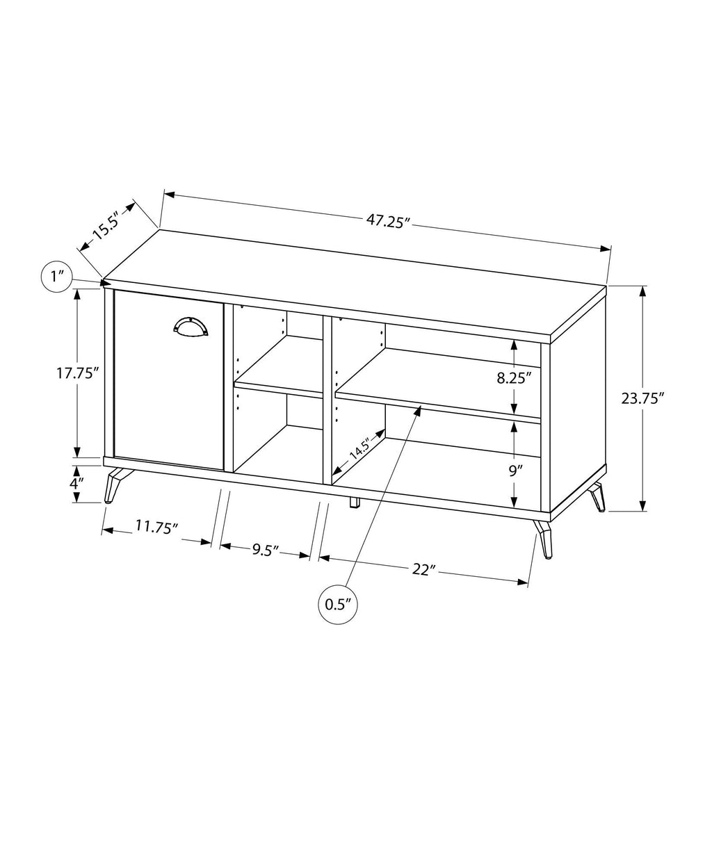 TV Stand, Console, Media Entertainment Center, Storage Cabinet, Contemporary & Modern
