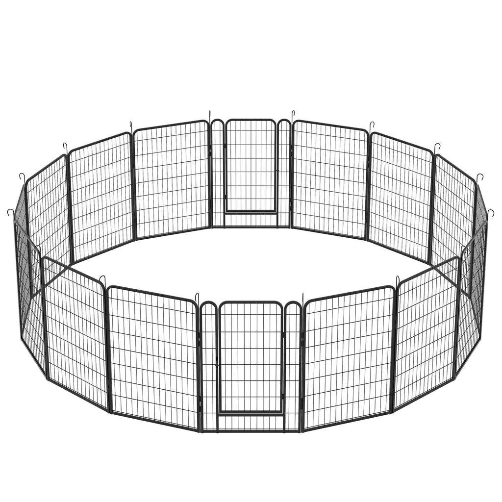 Heavy Duty Metal Playpen With Door, Dog Fence Pet Exercise Pen For Outdoor, Indoor