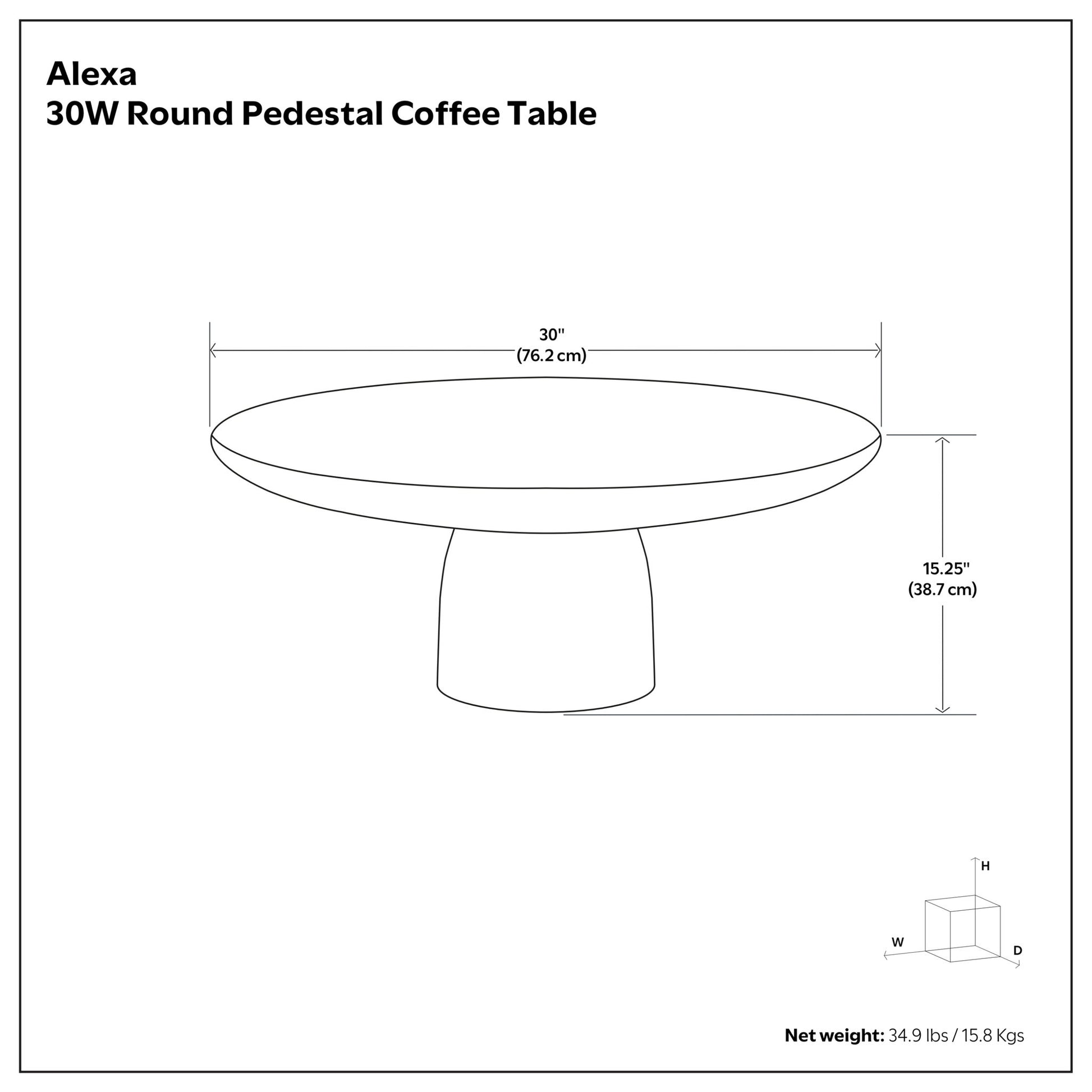 Alexa - Cast Aluminum Coffee Table - Black