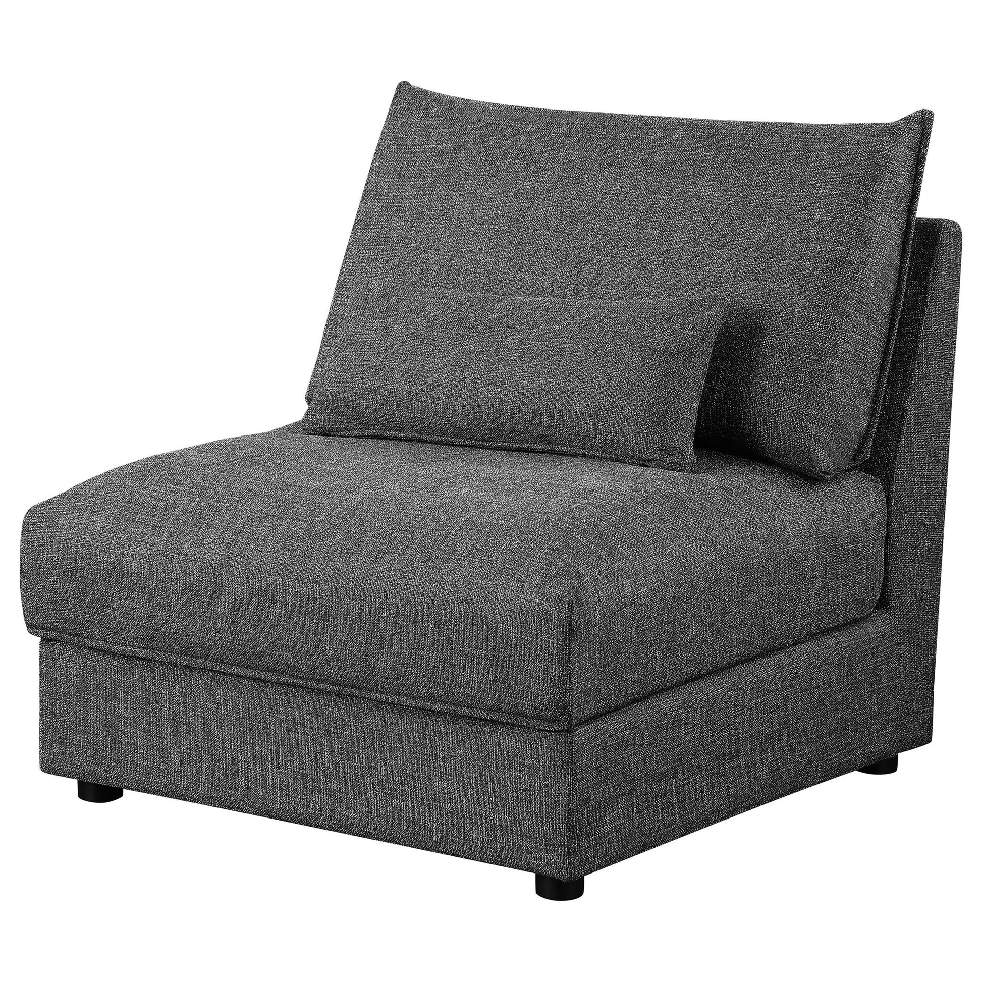 Wakefield - Upholstered Armless Slipper Chair - Black