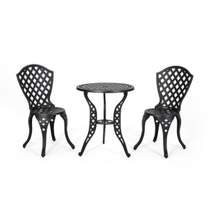 Bono Metal Bistro Set - Black