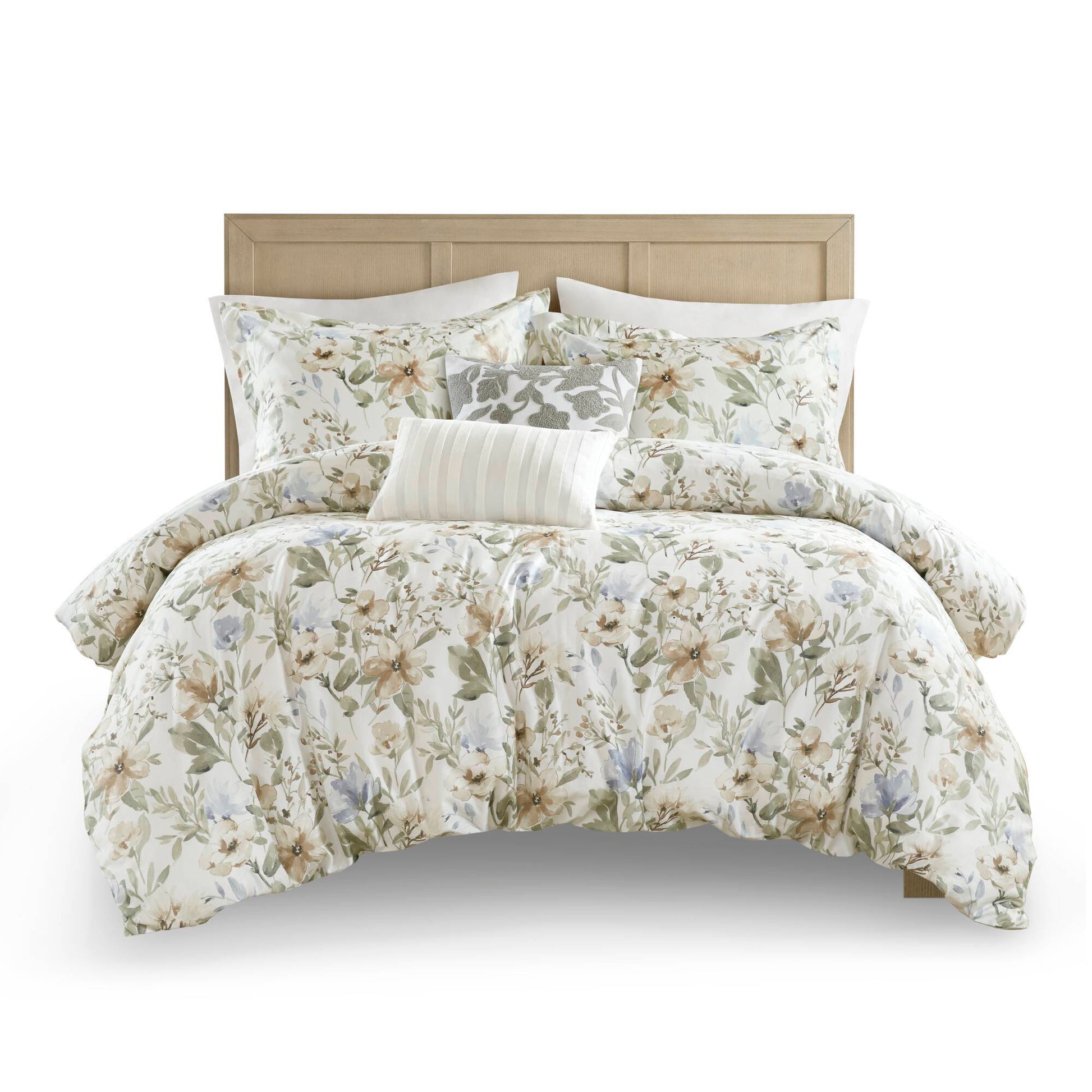 Herbal - Full/Queen 5 Piece Print Duvet Set - Multi