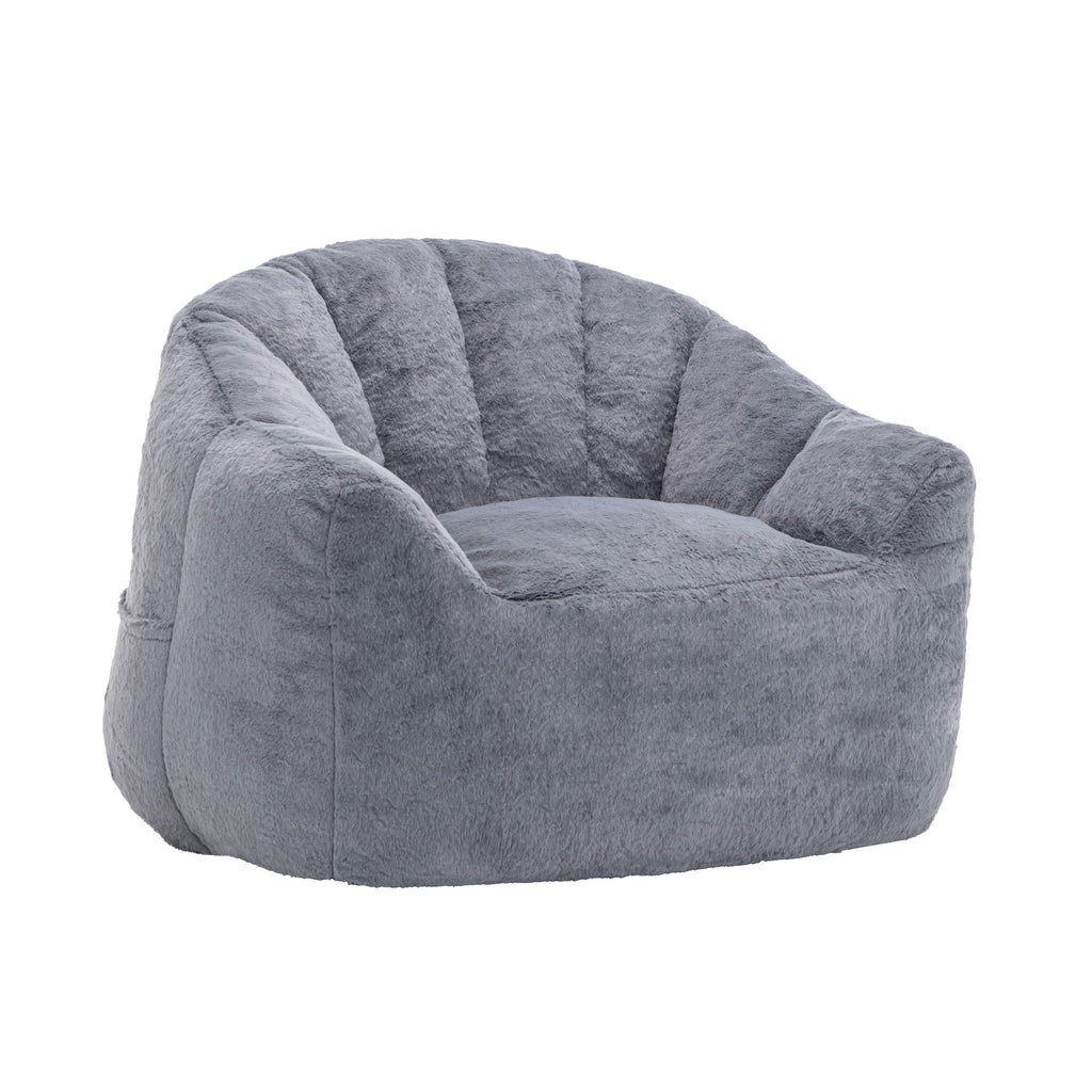 Beanbag Chair, Beanbag Sofa Chair With Armrests Stuffed High Density Foam