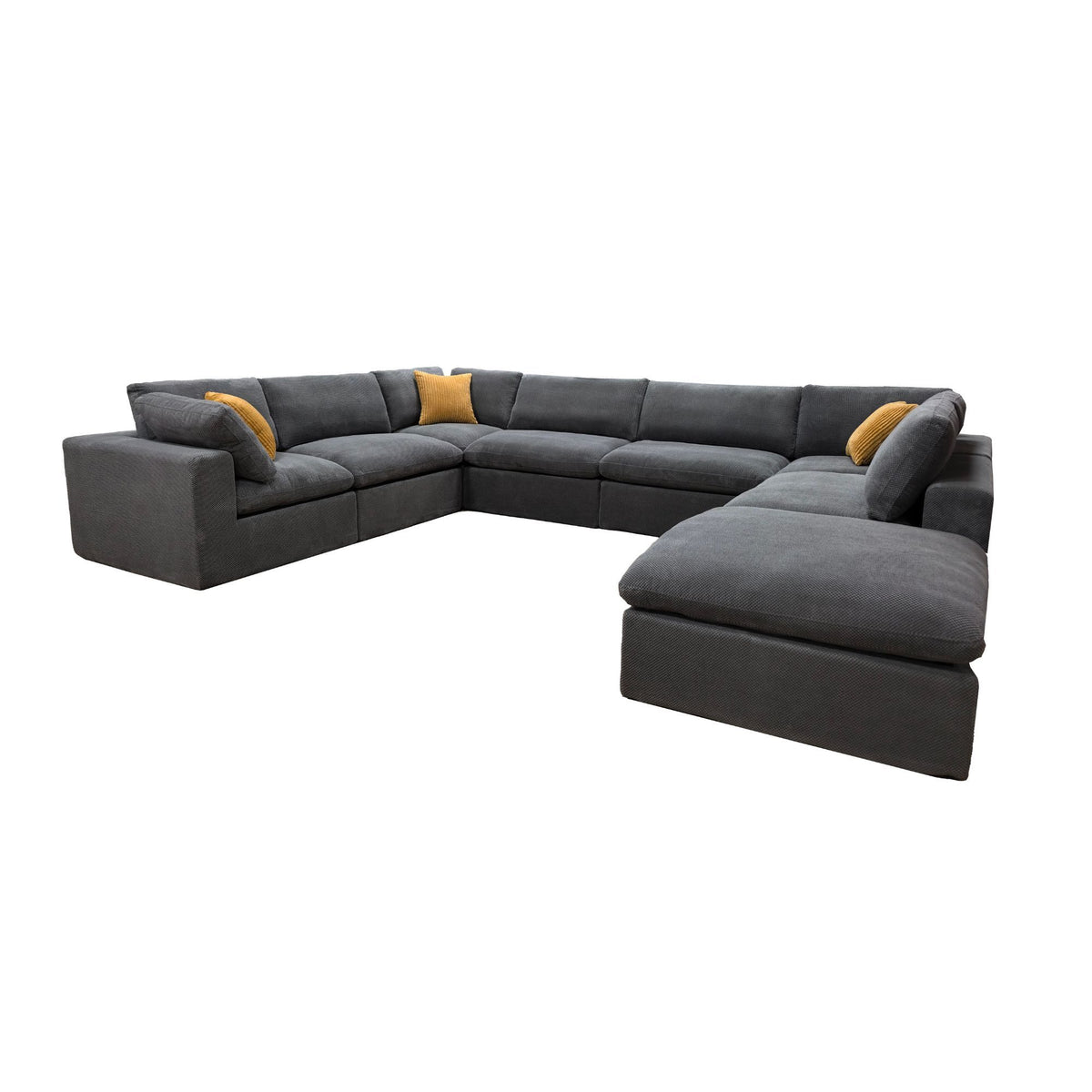Custom Configuration Modular Sectional & Toss Pillows
