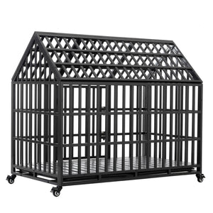 Heavy Duty Dog Crate Lockable Wheels
