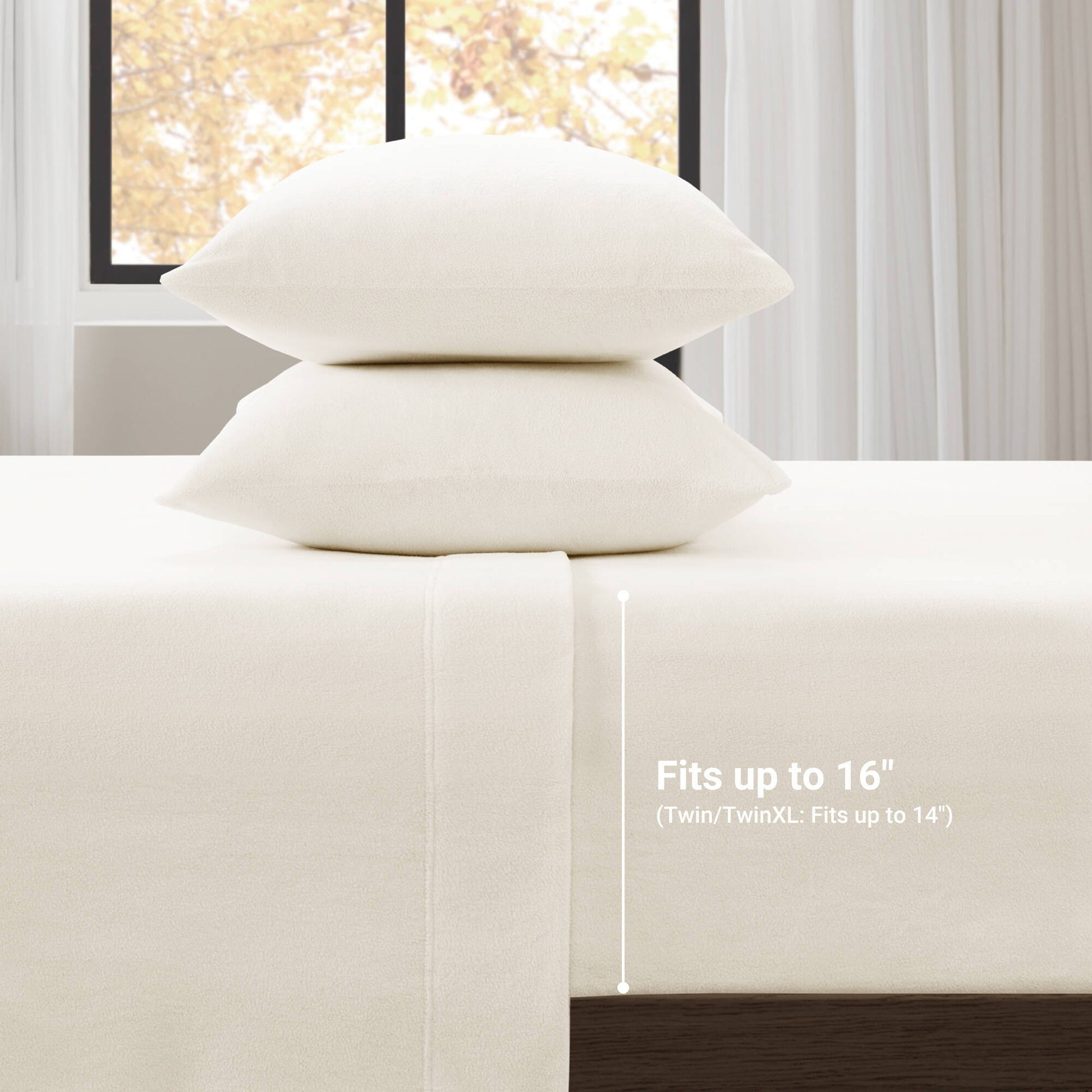 Micro Fleece - Queen Sheet Set - Ivory