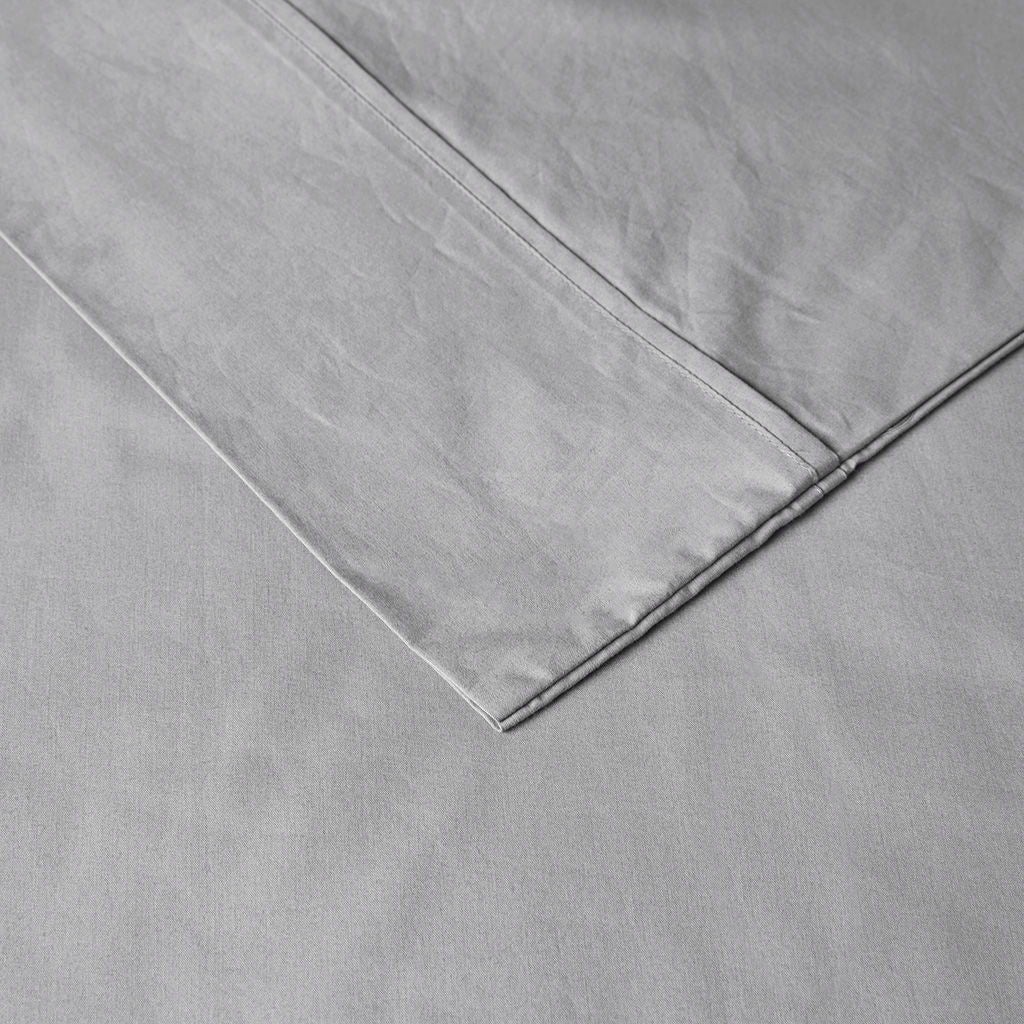 California King Peached Percale Sheet Set - Gray