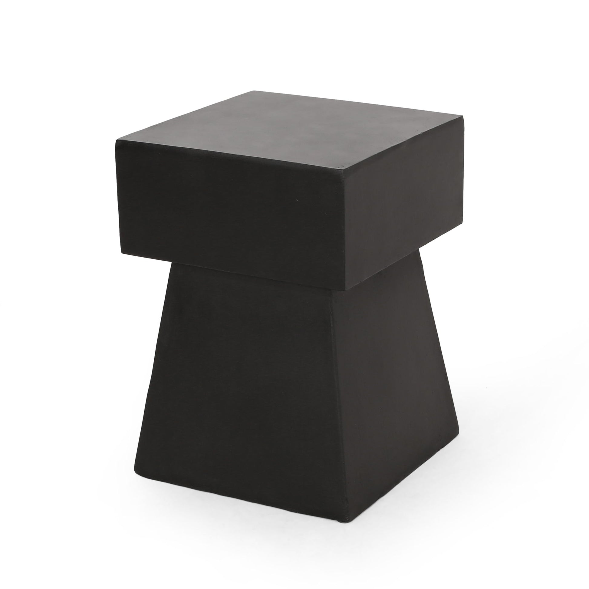 Outdoor Side Table, Patio End Table - Black