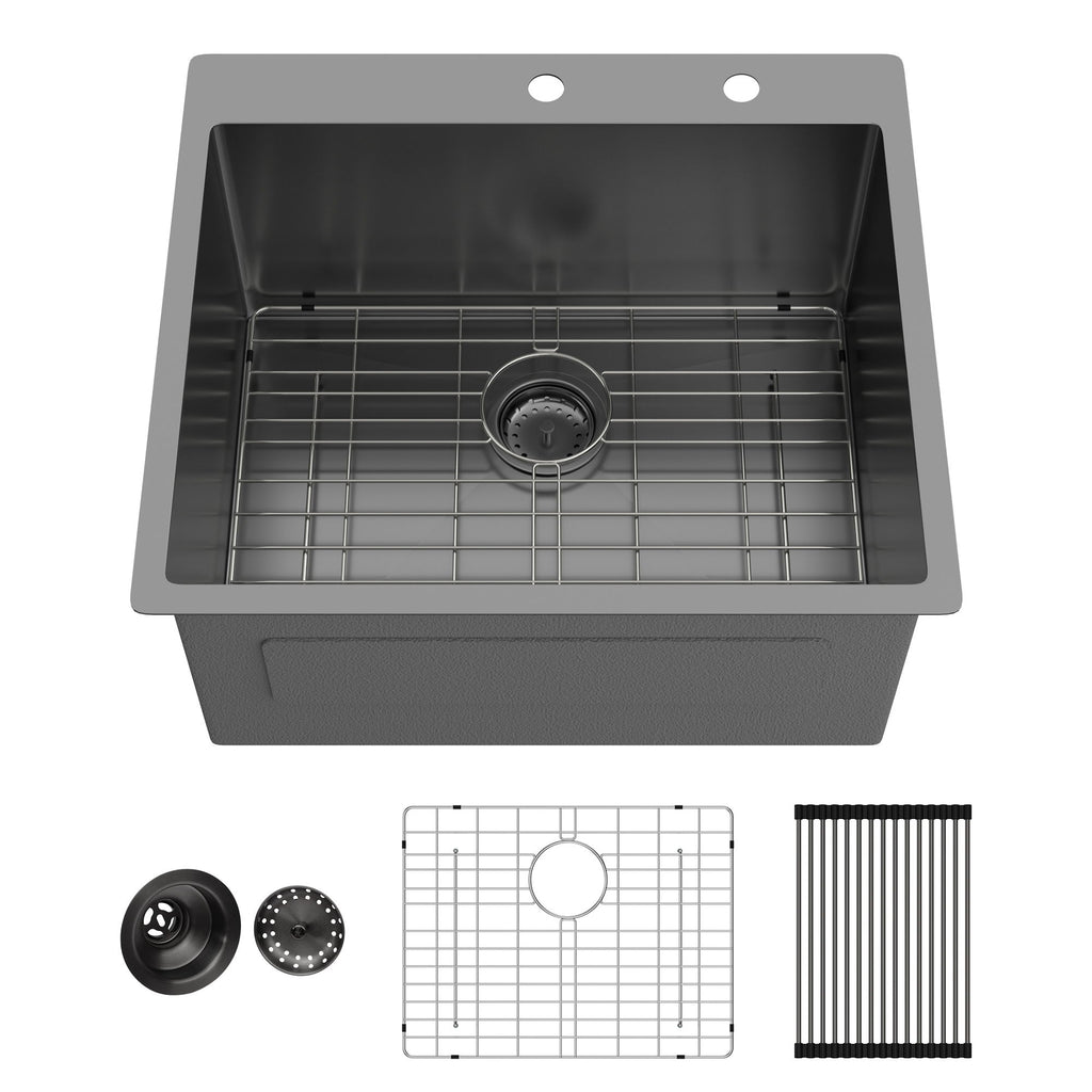 Topmount Kitchen Sink 16 Gauge, Single Bowl