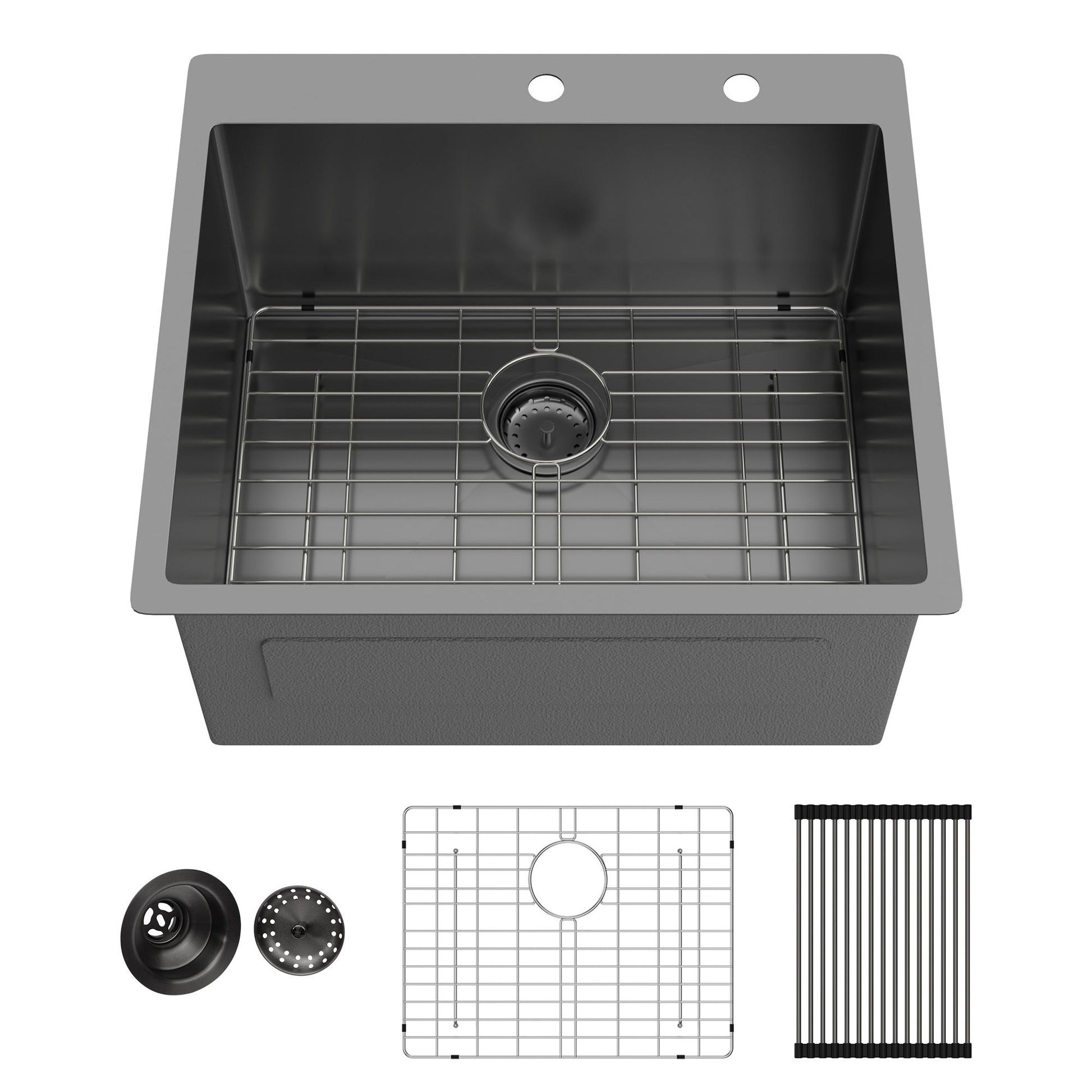 Topmount Kitchen Sink 16 Gauge, Single Bowl