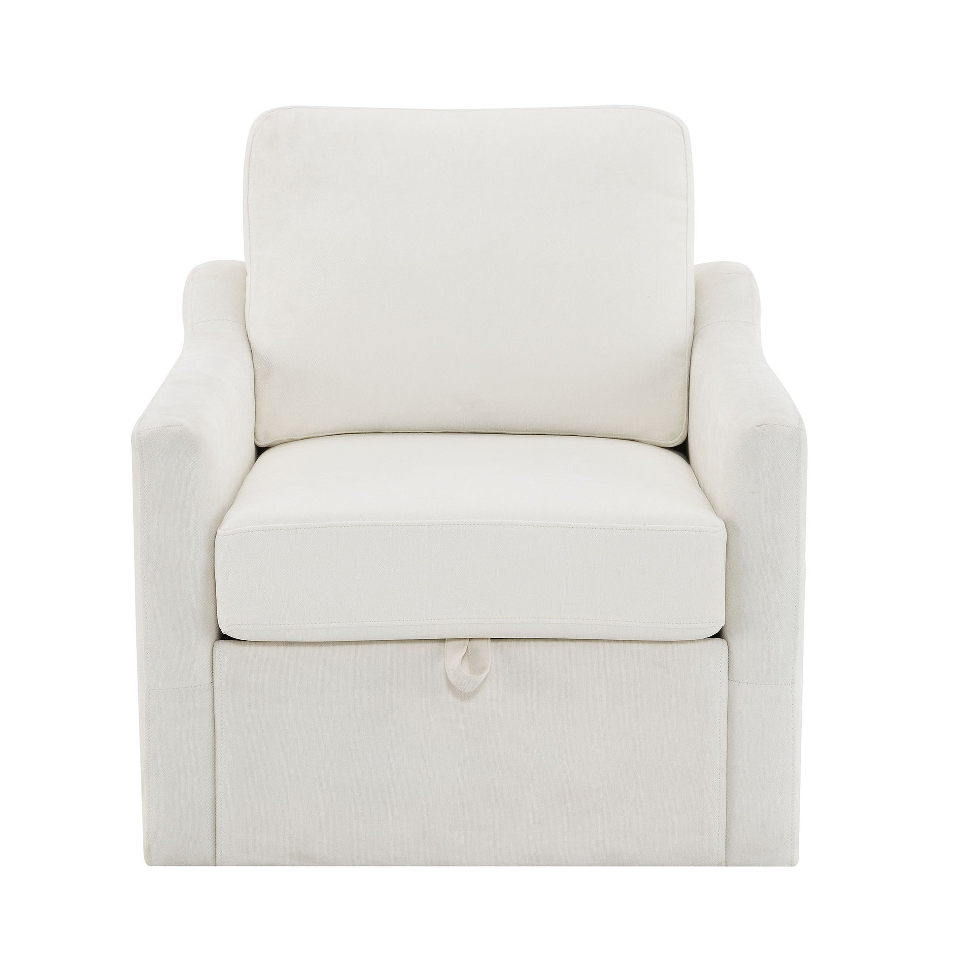 Swivel Arm Chair With USB Type-C Charging And Book Pocket