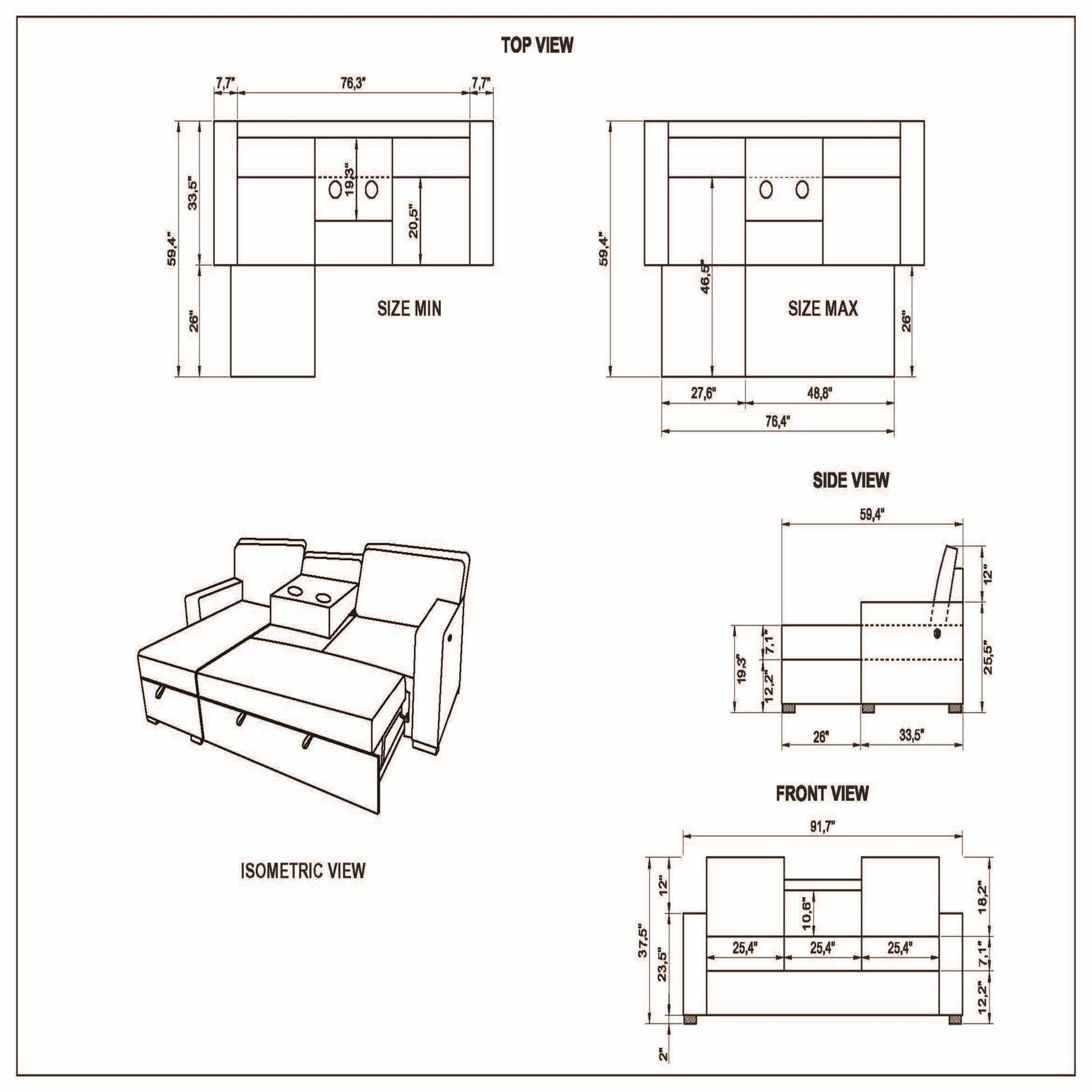 Territory - Pull Out Sofa Bed