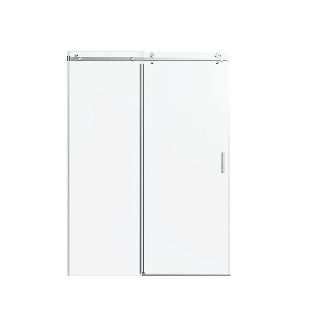 Frameless Single Sliding Shower Door, Sgcc Tempered Glass, Reversible