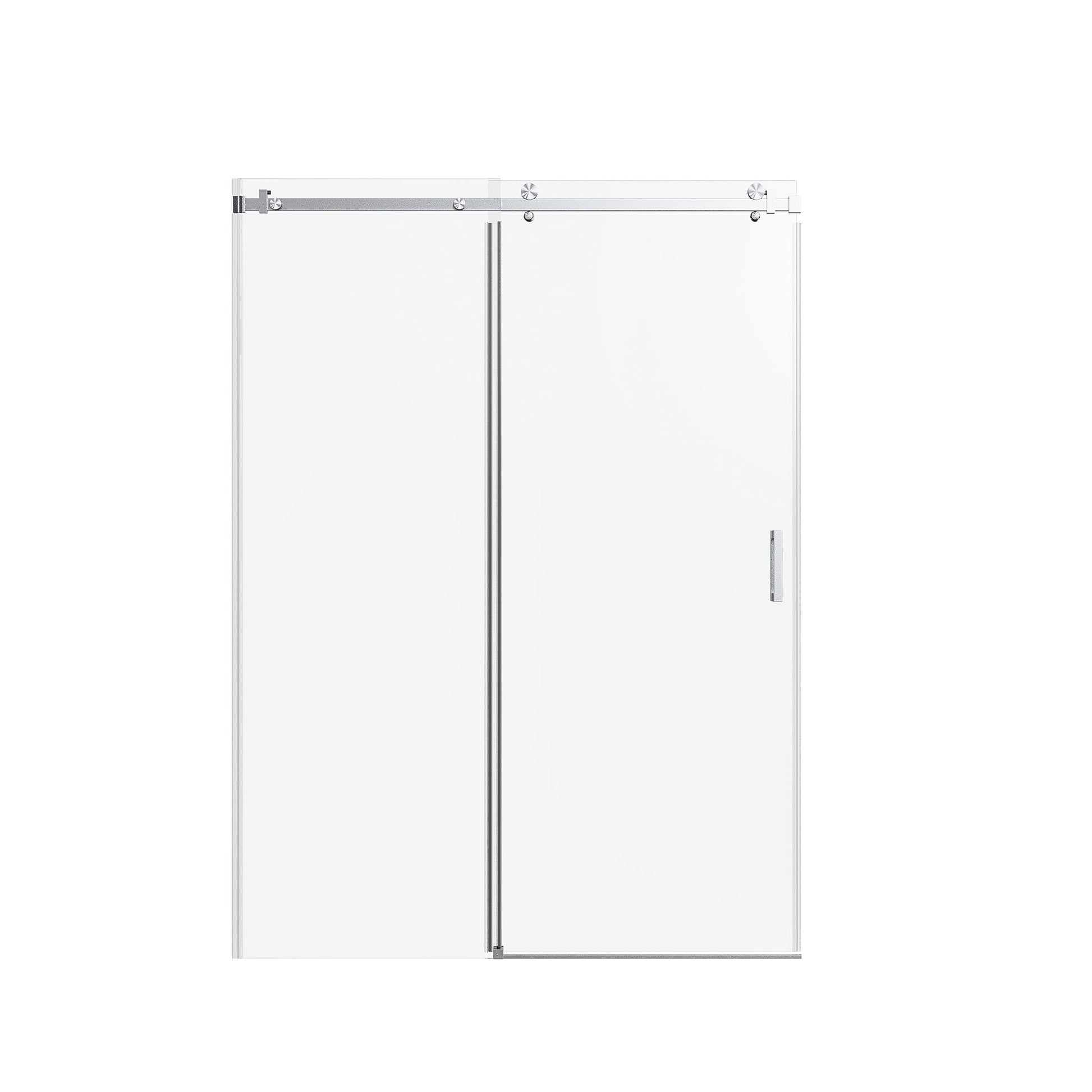 Frameless Single Sliding Shower Door, Sgcc Tempered Glass, Reversible
